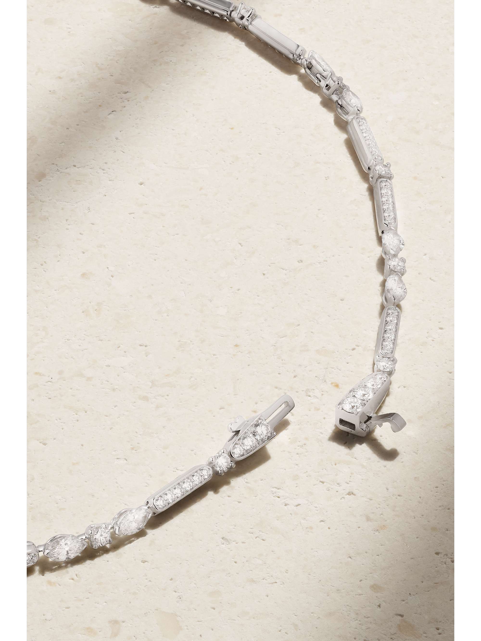 DE BEERS Collana in oro bianco 18 carati con diamanti Diamond Lines Snow Dance