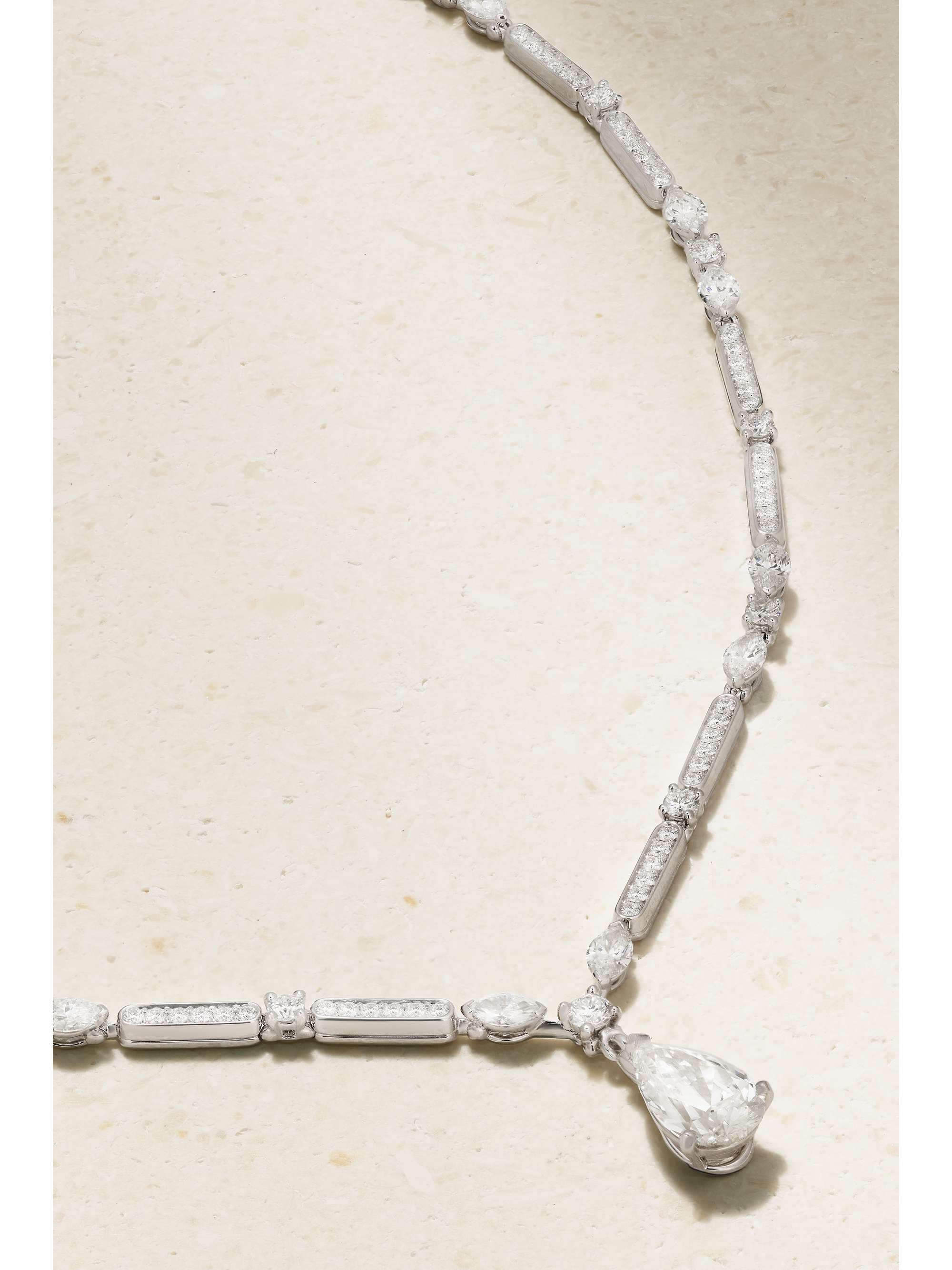 DE BEERS Collana in oro bianco 18 carati con diamanti Diamond Lines Snow Dance