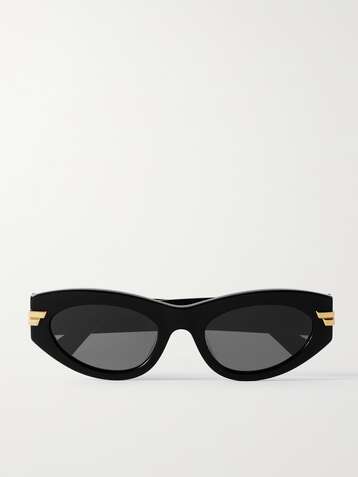 Bottega Veneta Cat-Eye Croc-Effect Sunglasses - ShopStyle