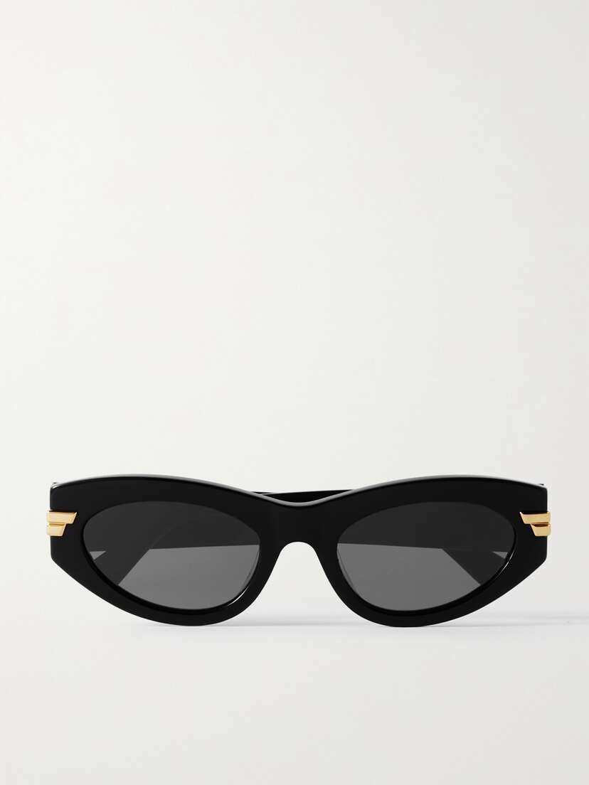 Bottega Veneta Eyewear Original Cat-eye Acetate And Gold-tone Sunglasses