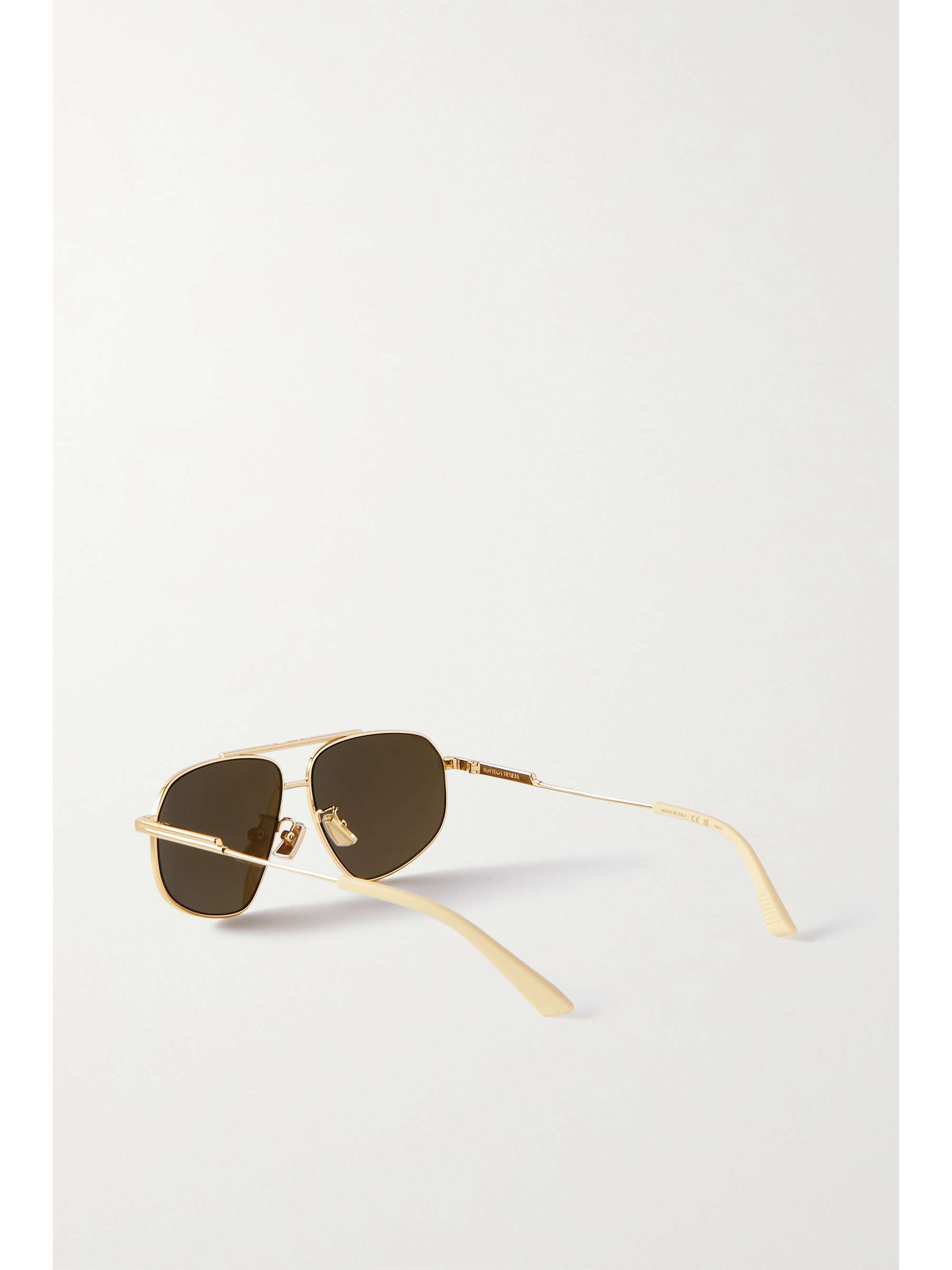 BOTTEGA VENETA EYEWEAR Original aviator-style gold-tone sunglasses