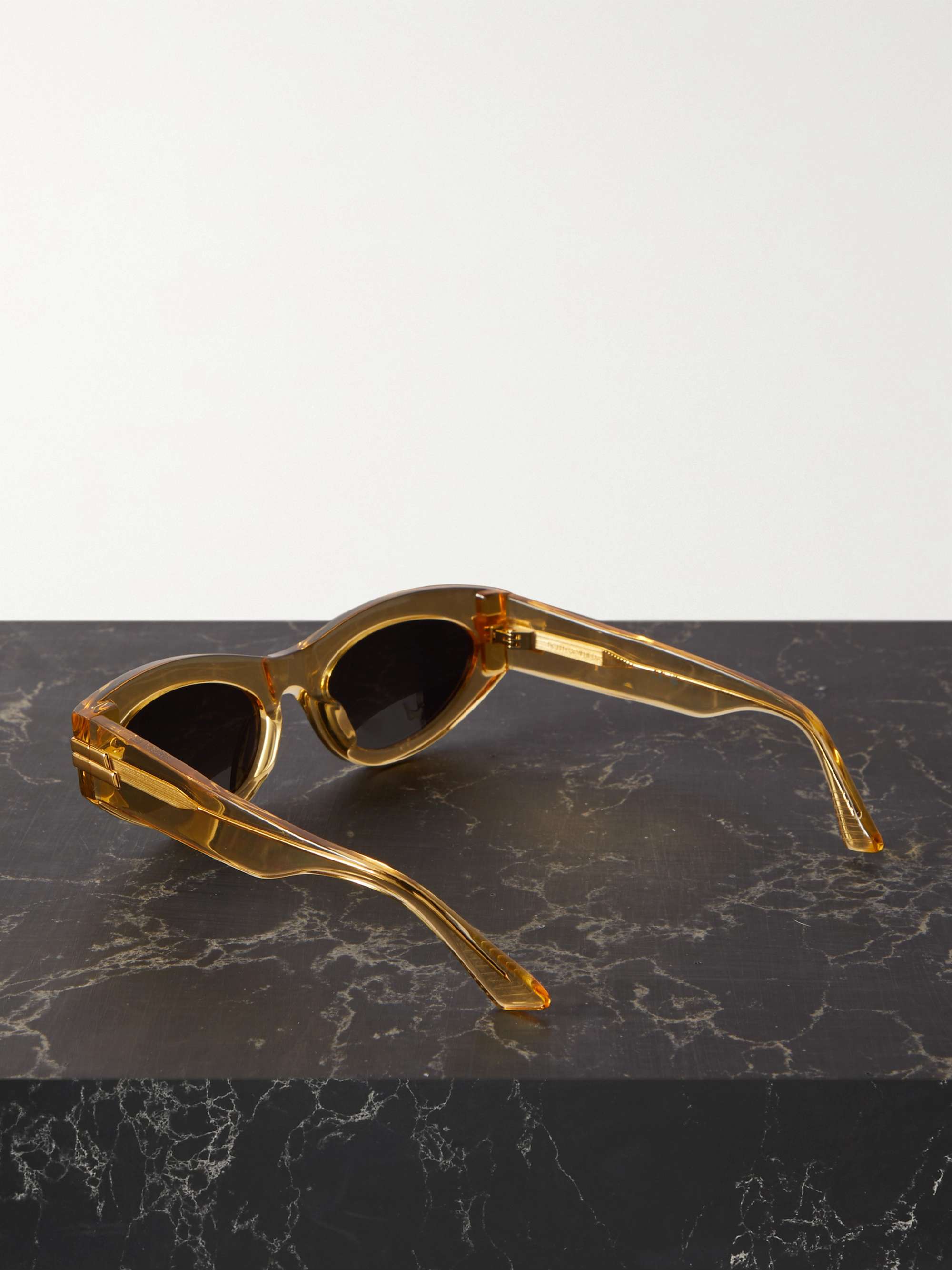 BOTTEGA EYEWEAR Original cateye acetate and goldtone
