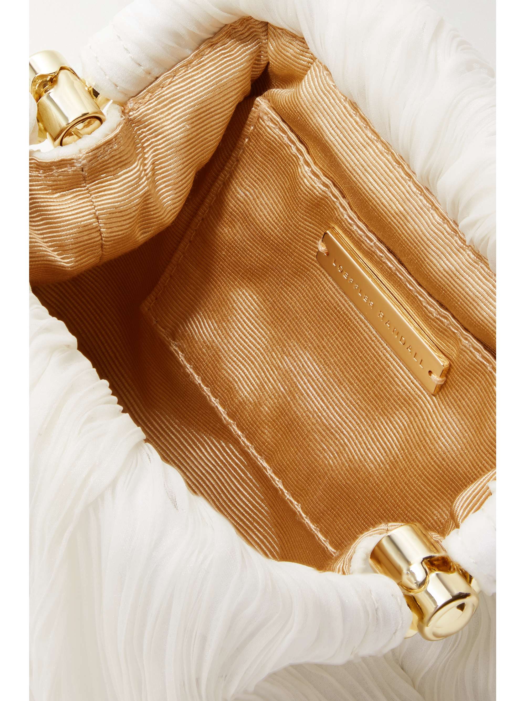 LOEFFLER RANDALL Baily plissé-shantung clutch