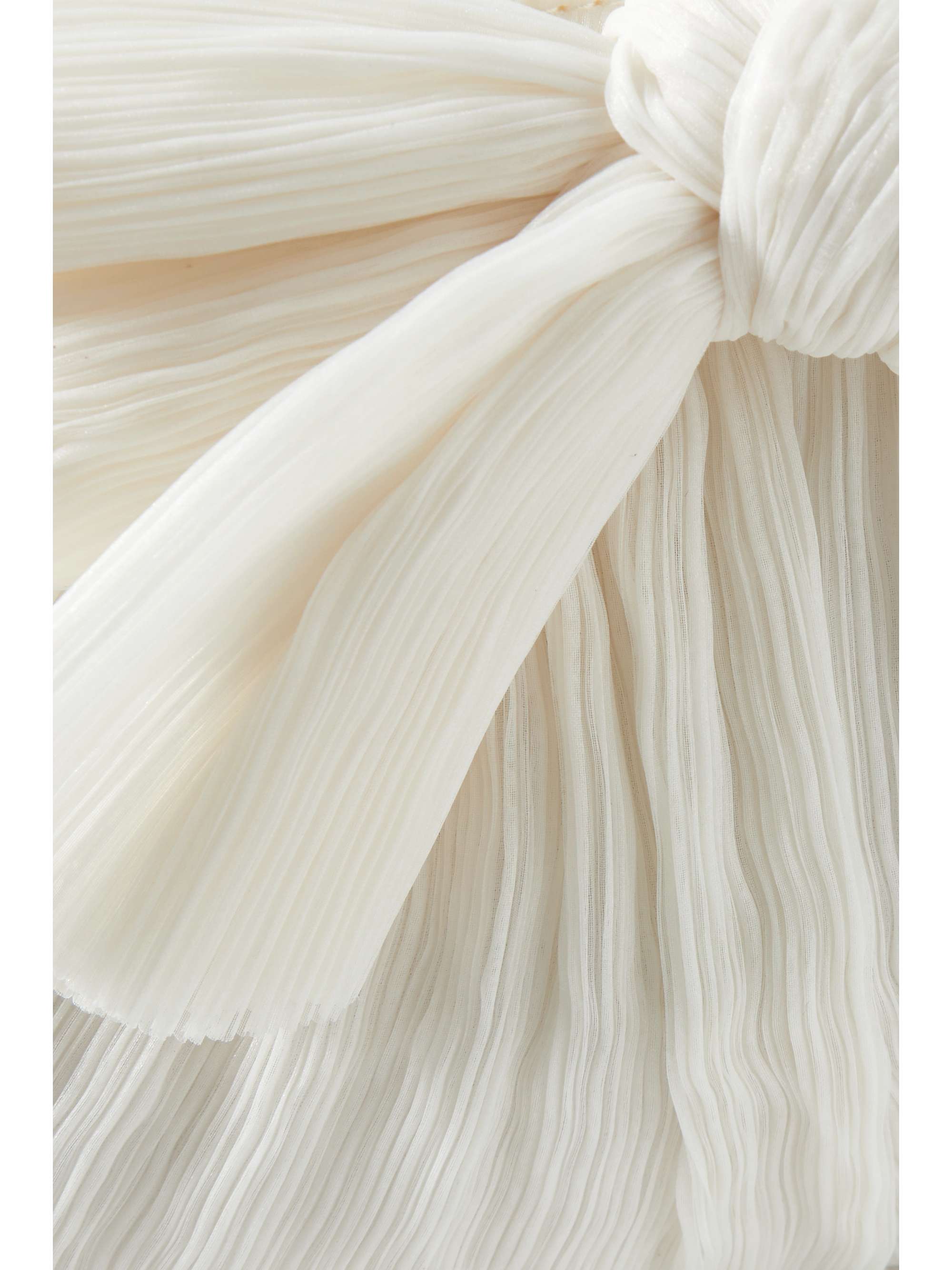 LOEFFLER RANDALL Rayne bow-embellished plissé-organza clutch