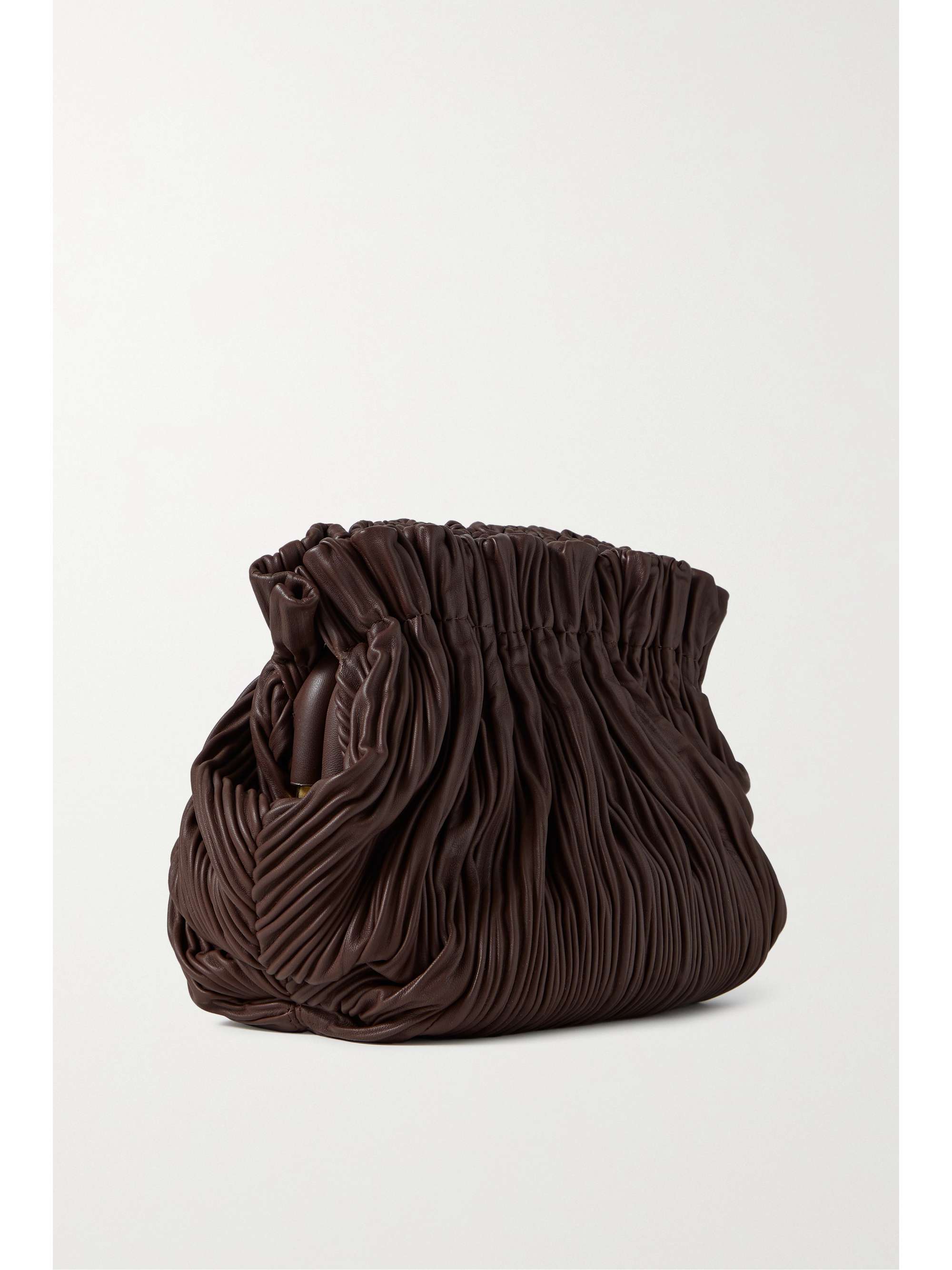 LOEFFLER RANDALL Willa mini ruched leather clutch