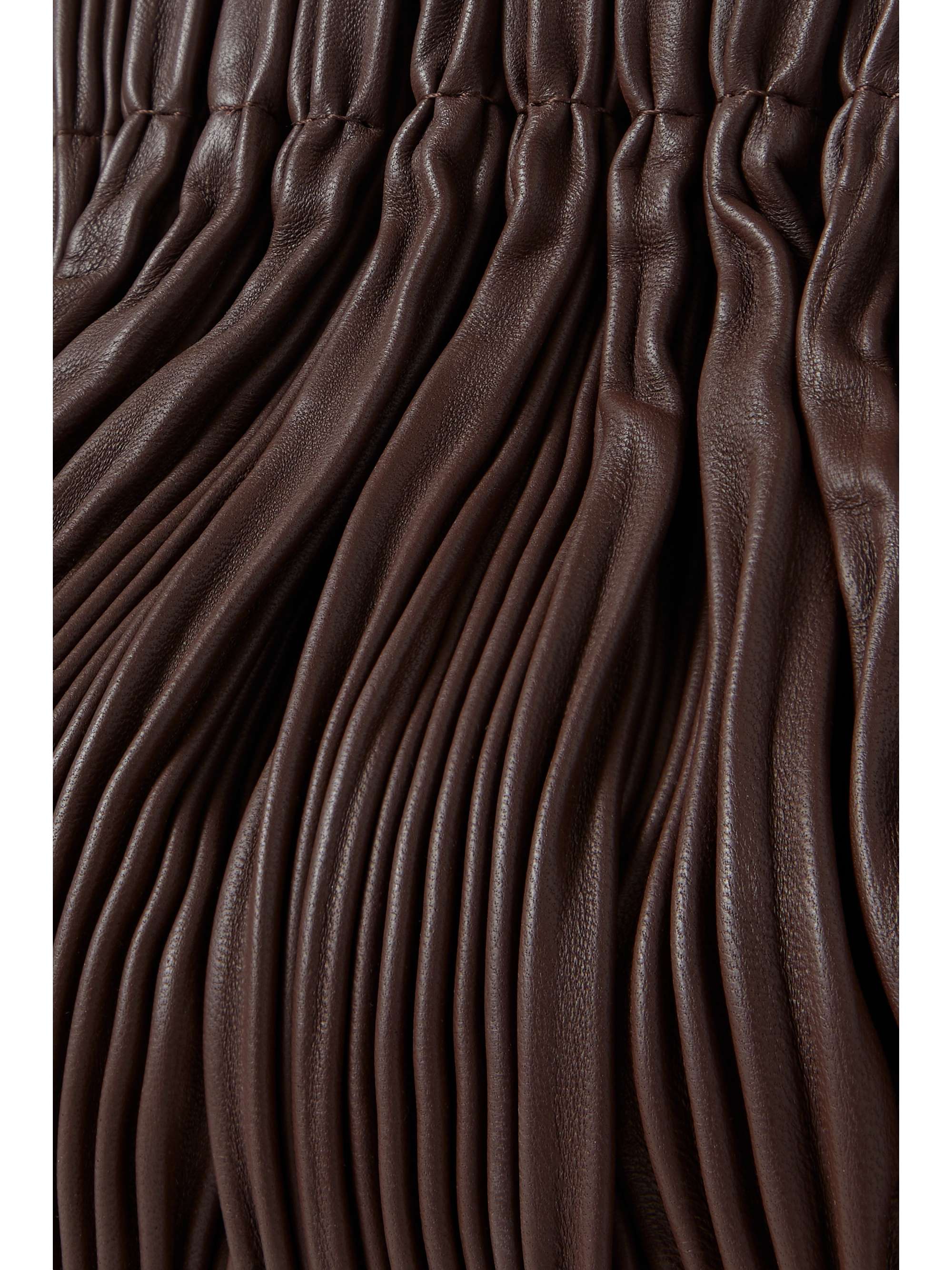 LOEFFLER RANDALL Willa mini ruched leather clutch