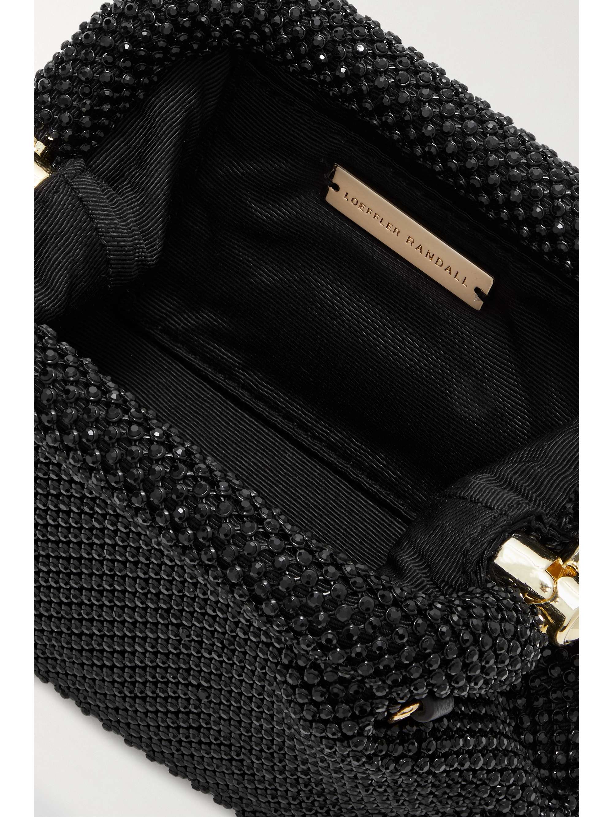 LOEFFLER RANDALL Doris crystal-embellished mesh clutch