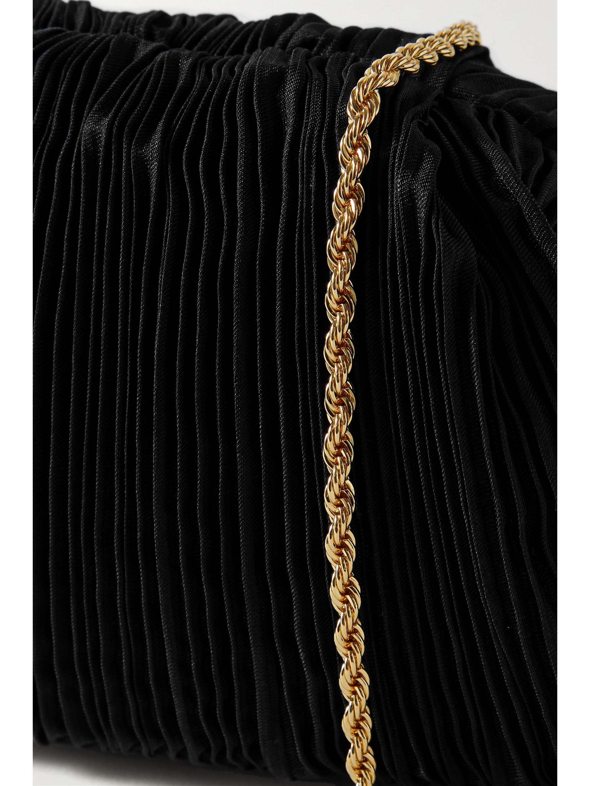 LOEFFLER RANDALL Baily plissé-shantung clutch