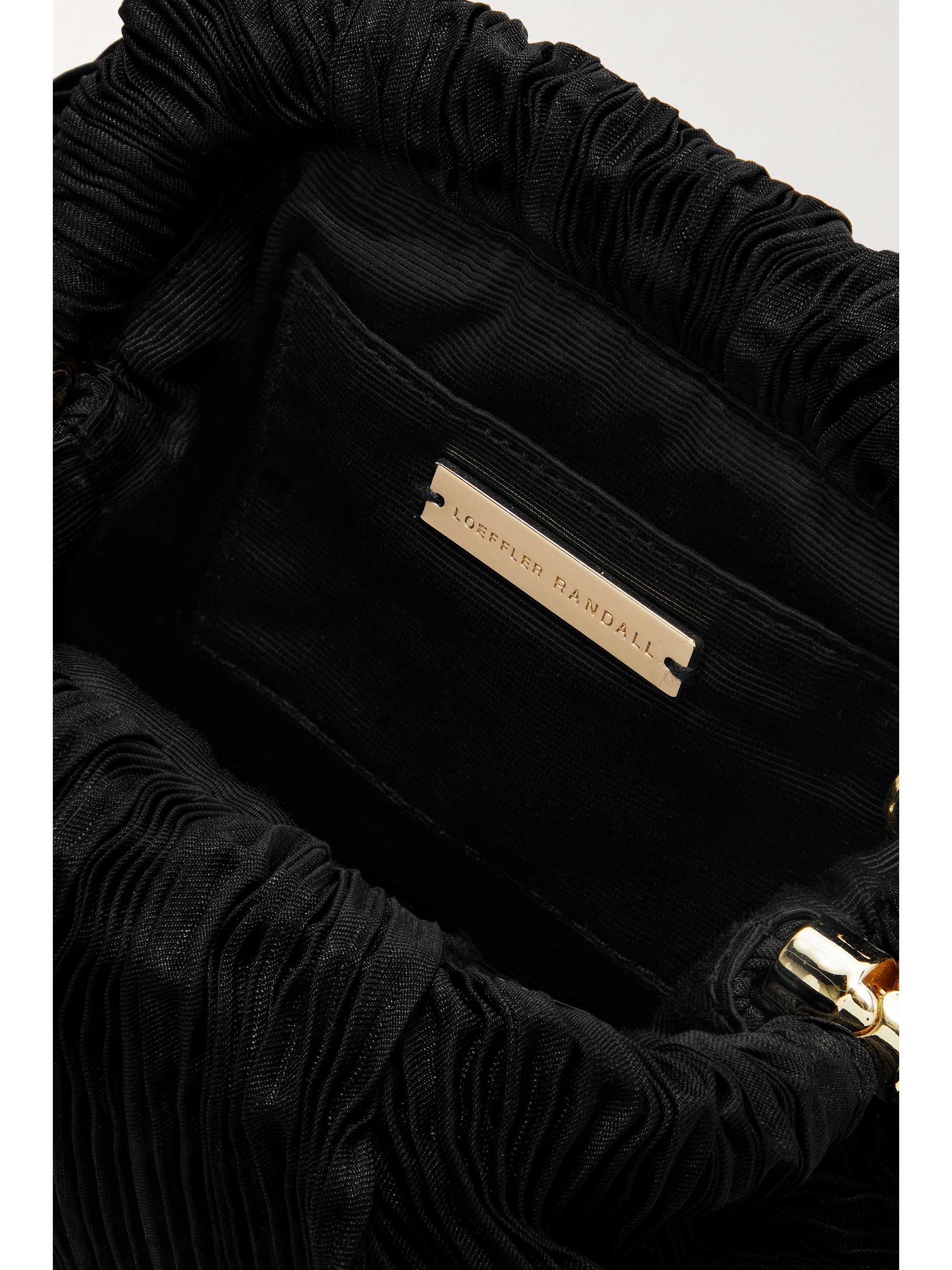 LOEFFLER RANDALL Baily plissé-shantung clutch