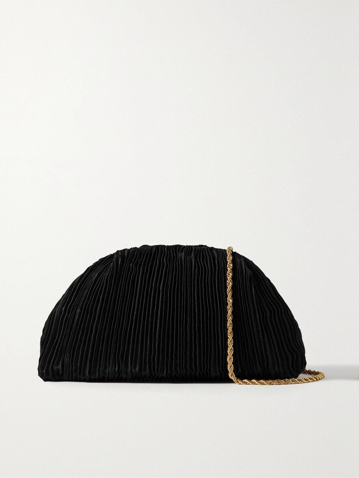 Loeffler Randall - Baily Plissé-shantung Clutch - Black