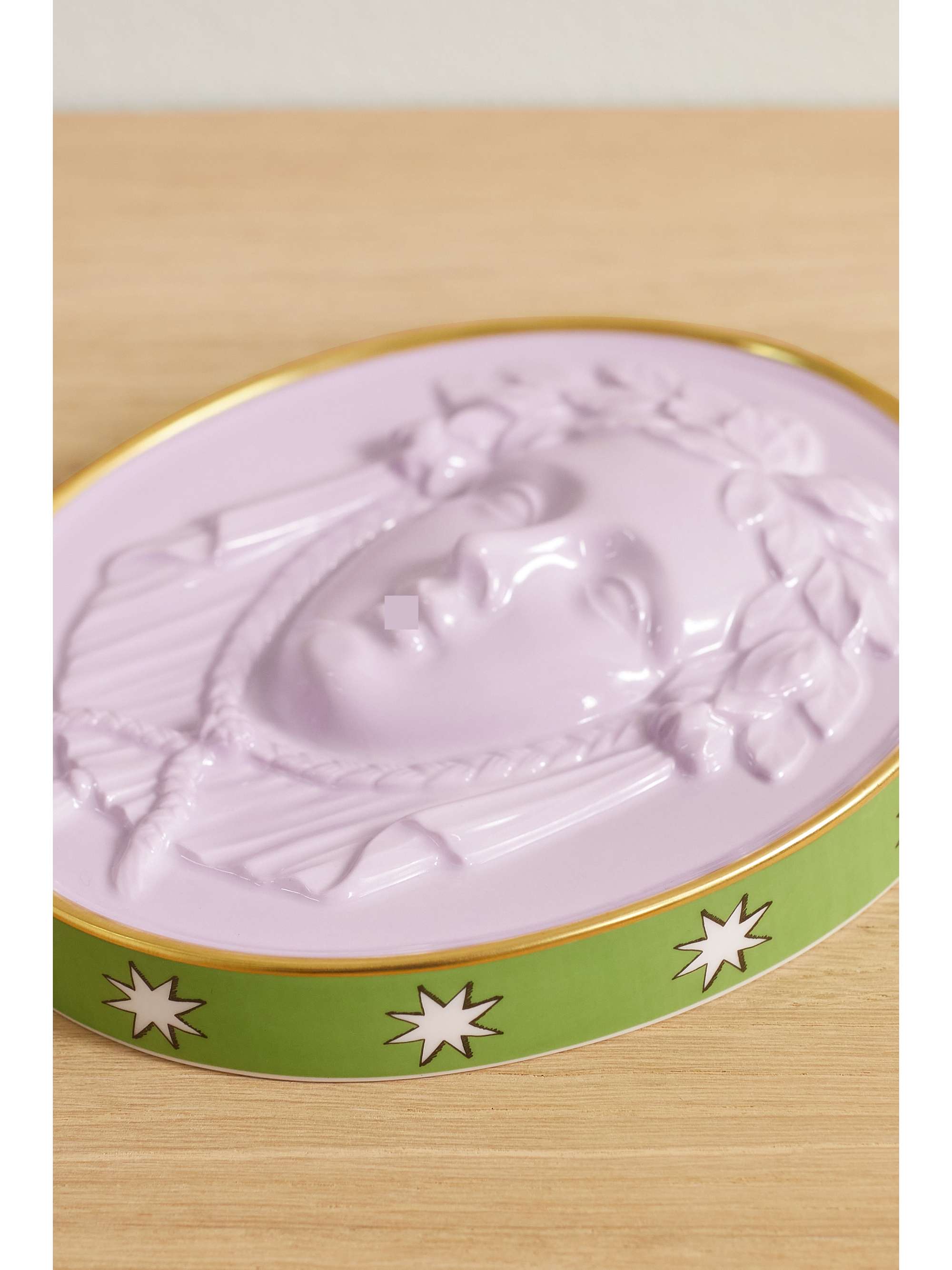 GINORI 1735 Porte-encens en porcelaine et plaqué or La Gazelle d’Or Cameo x Luke Edward Hall