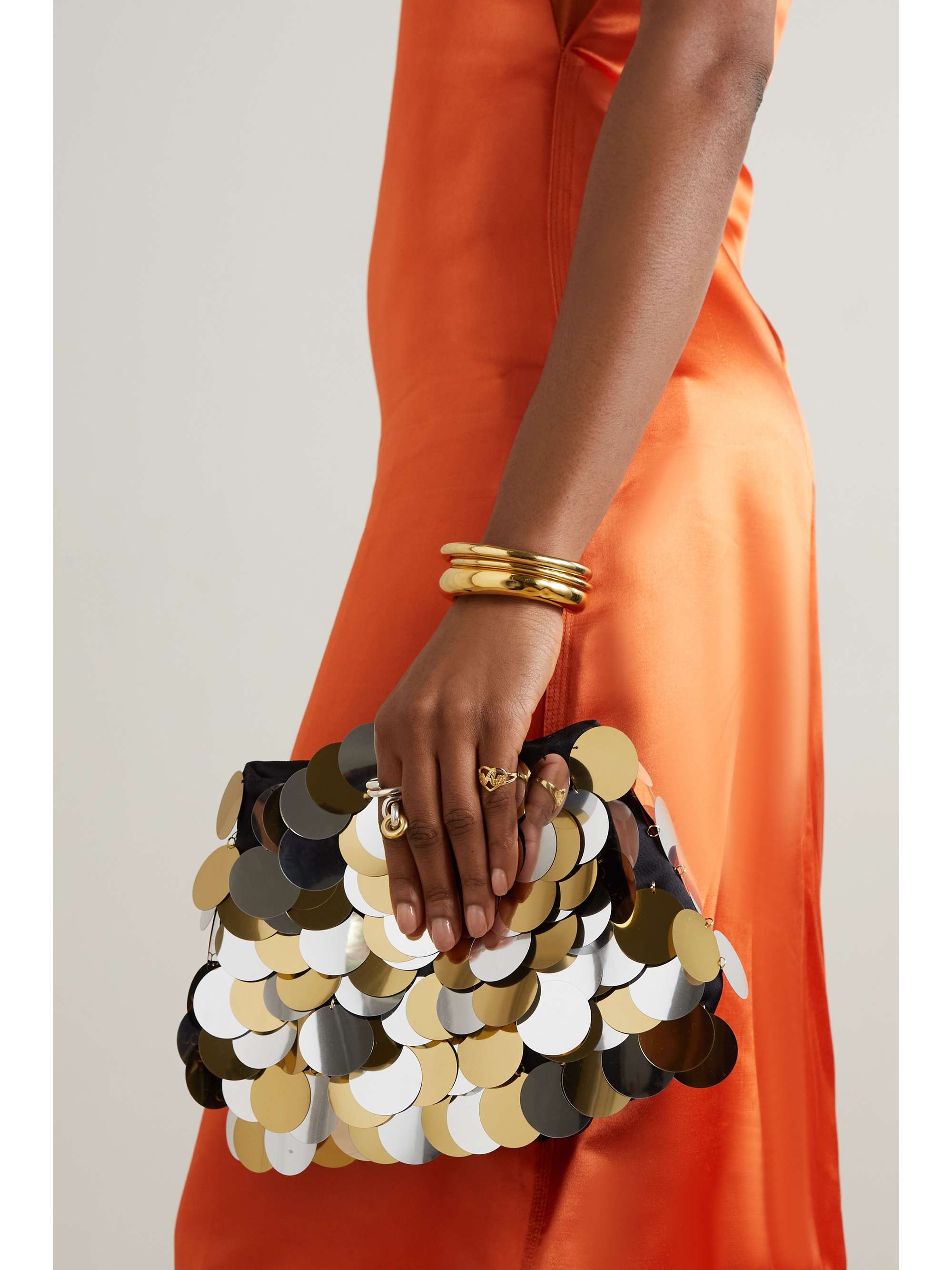 ROSANTICA Fiesta paillette embellished satin shoulder bag NET A