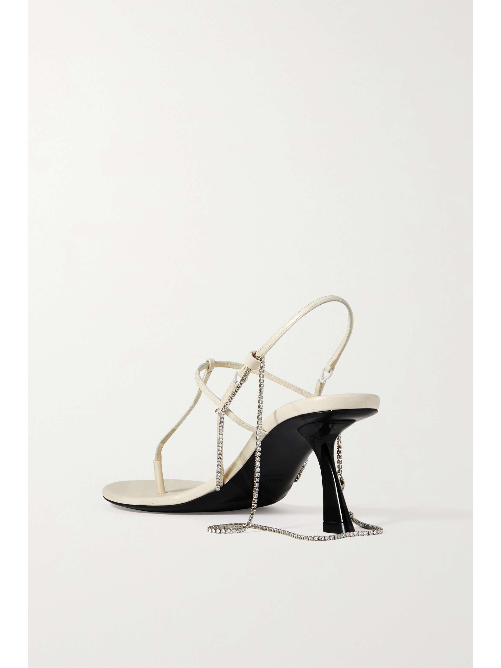 KHAITE Linden Slingback-Sandalen aus Leder mit Kristallen