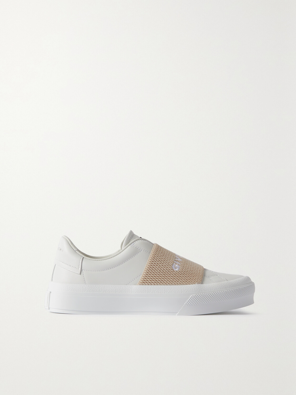 Givenchy City Court Leather Slip-on Sneakers - White