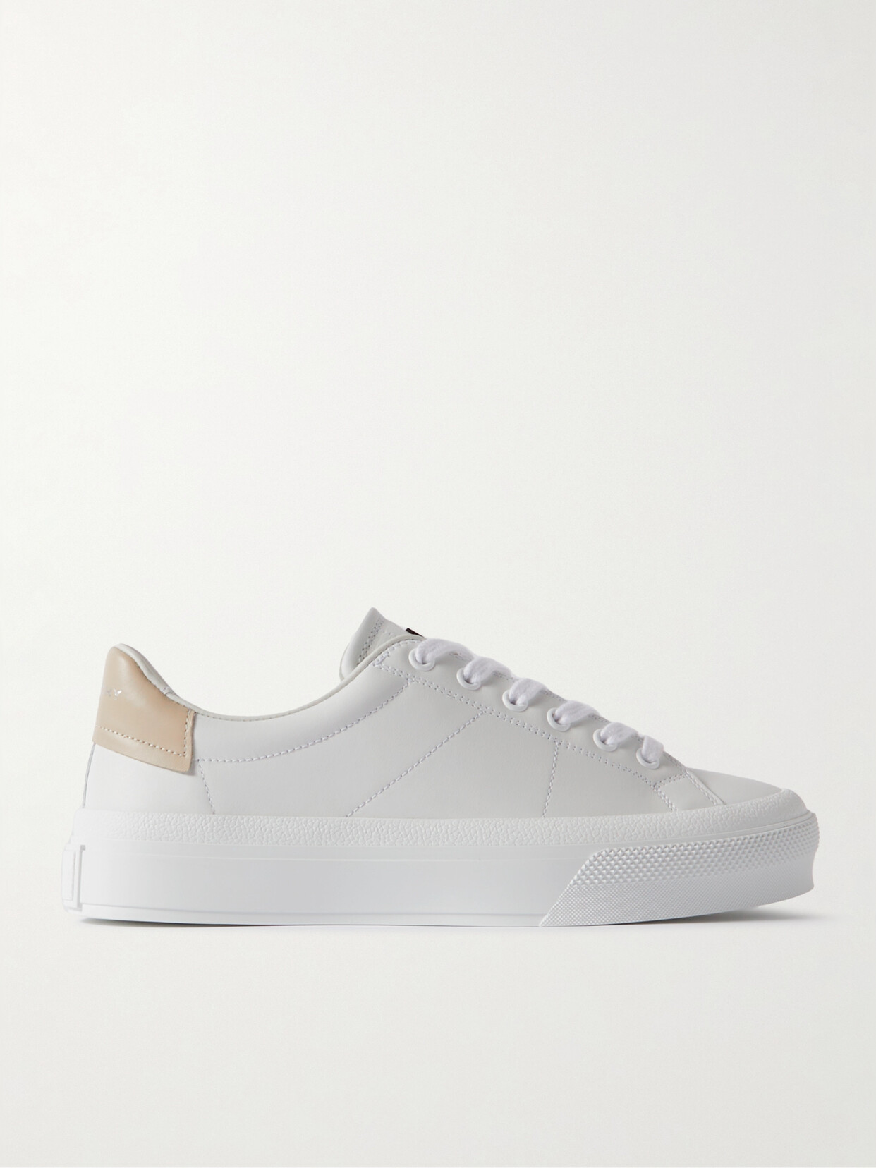 Givenchy City Sport Leather Sneakers In White