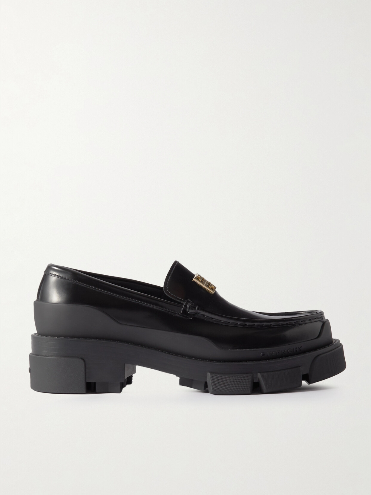 Givenchy - Terra Logo-embellished Leather Platform Loafers - Black