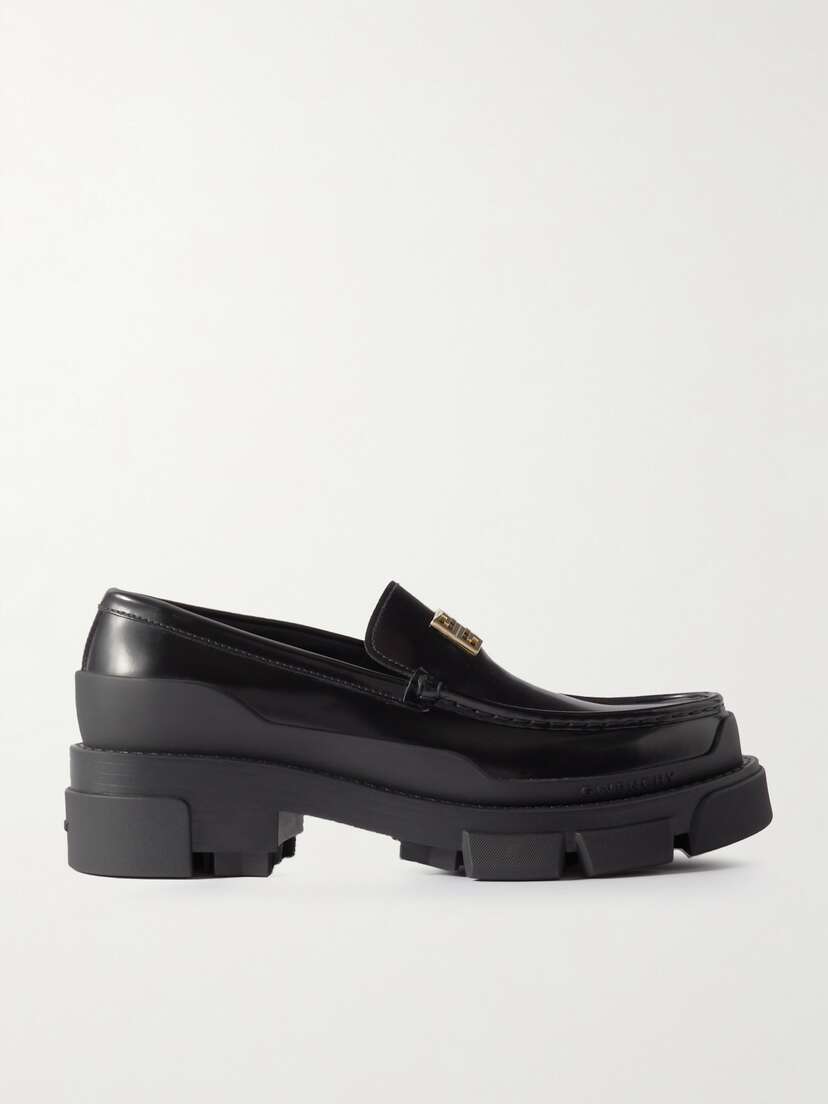 Givenchy Terra Logo-embellished Leather Platform Loafers