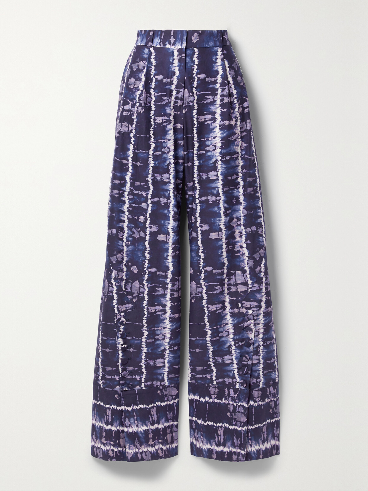 Altuzarra - Hency Tie-dyed Cotton-blend Poplin Wide-leg Pants - Blue