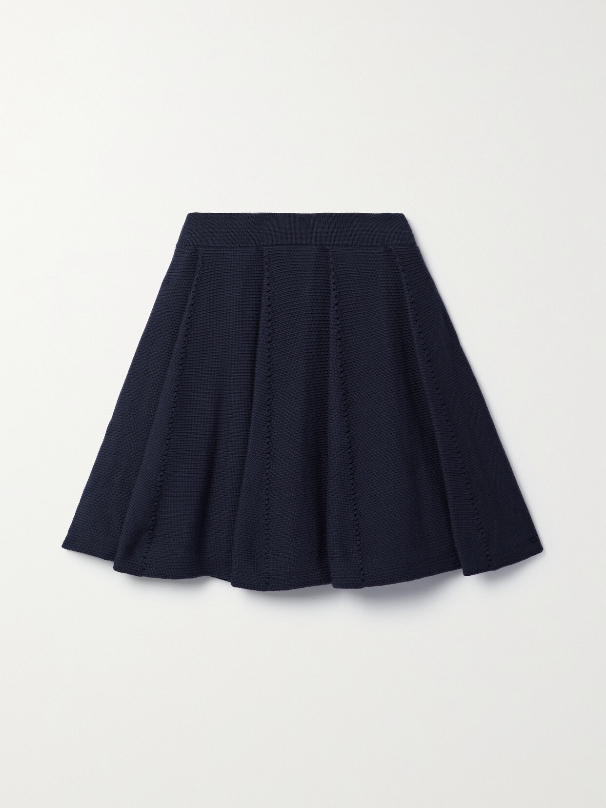 Altuzarra - Mapp Pleated Ribbed Cotton-blend Mini Skirt - Blue