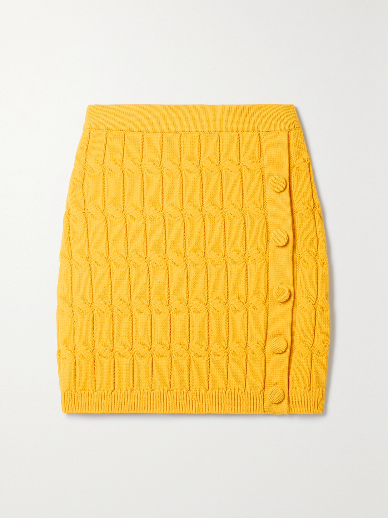 Altuzarra - Galle Cable-knit Cotton-blend Mini Skirt - Yellow