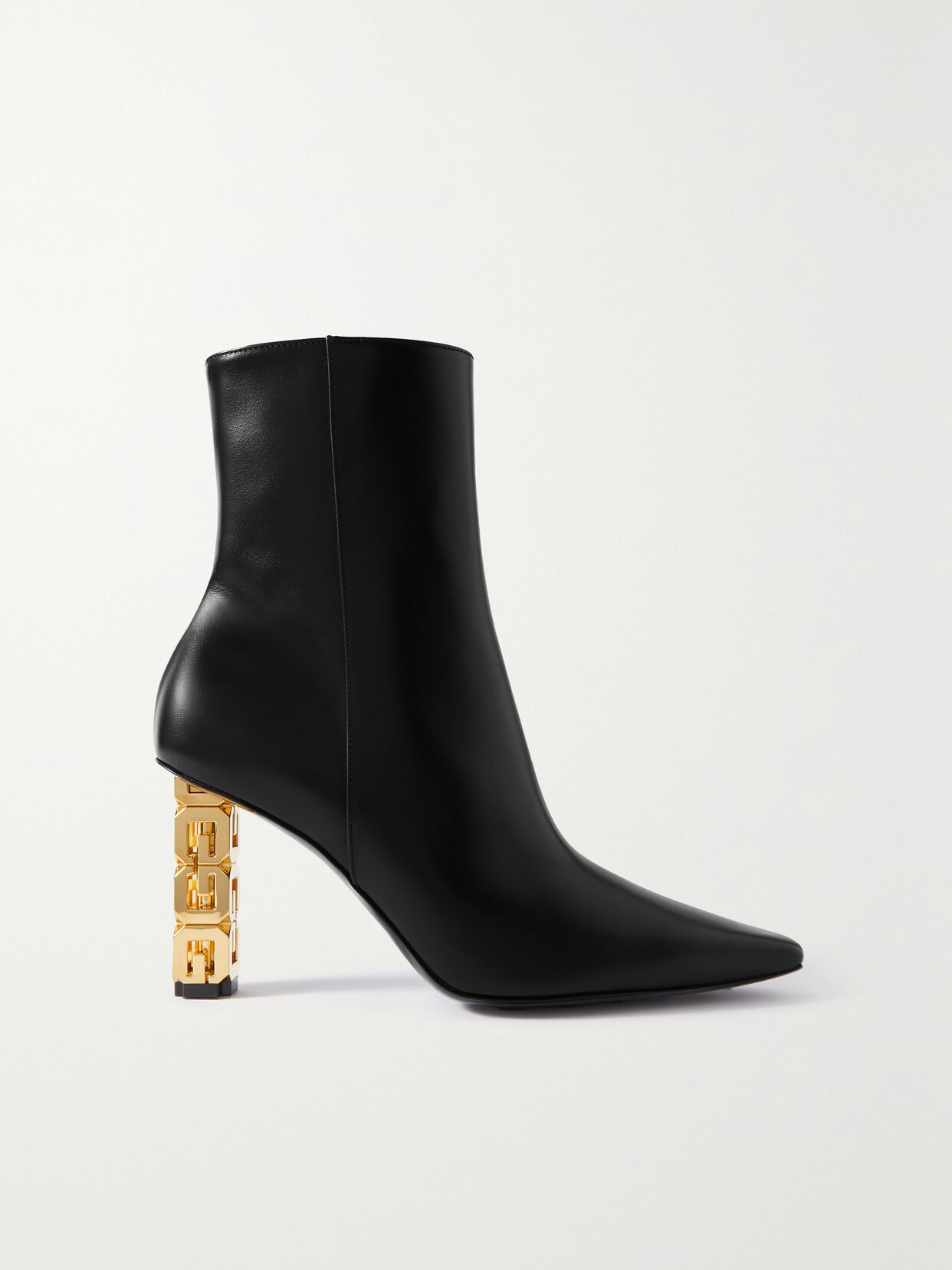 Givenchy - G Cube Logo-embellished Leather Ankle Boots - Black