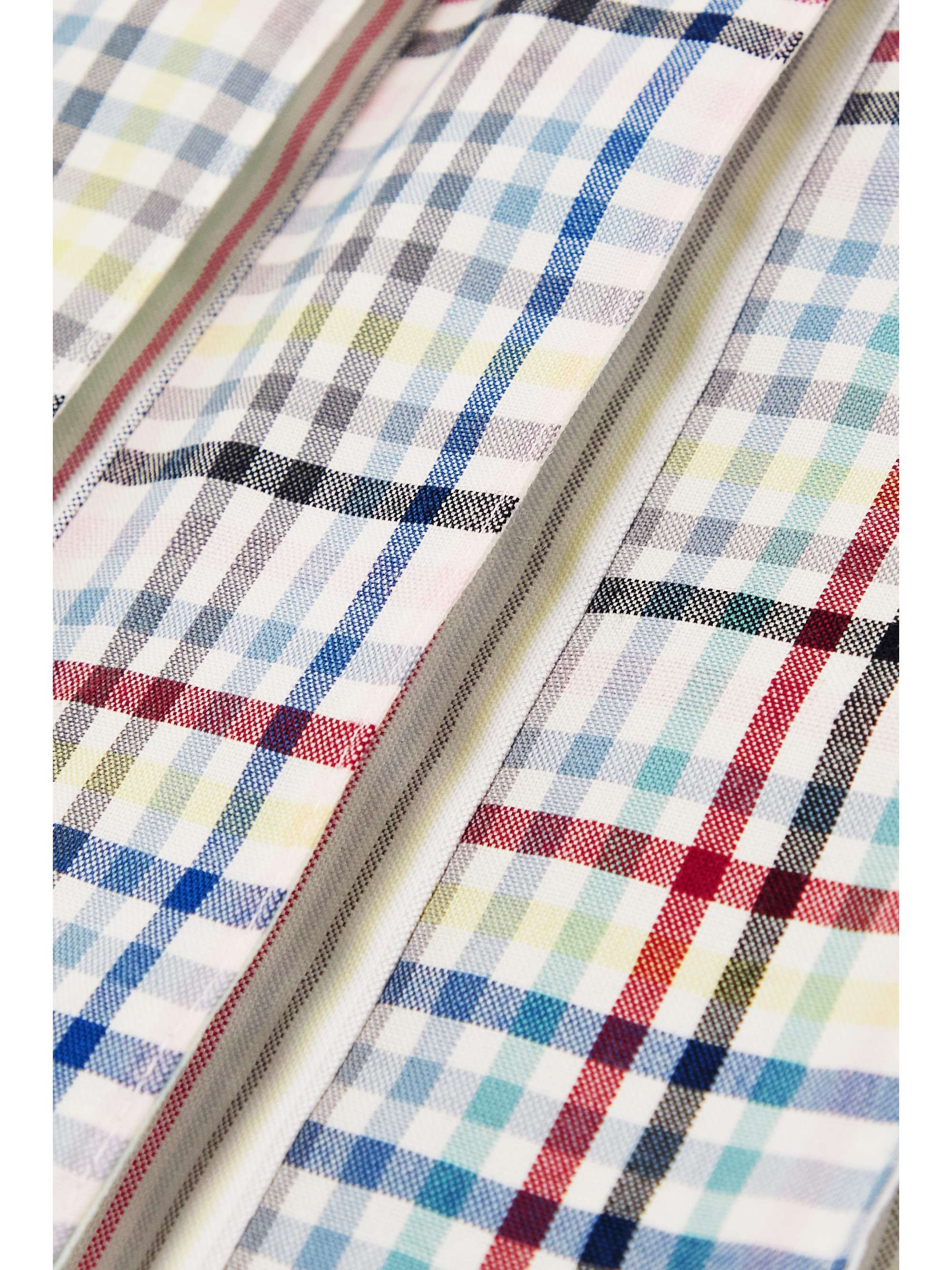 THOM BROWNE Pleated checked wool mini skirt