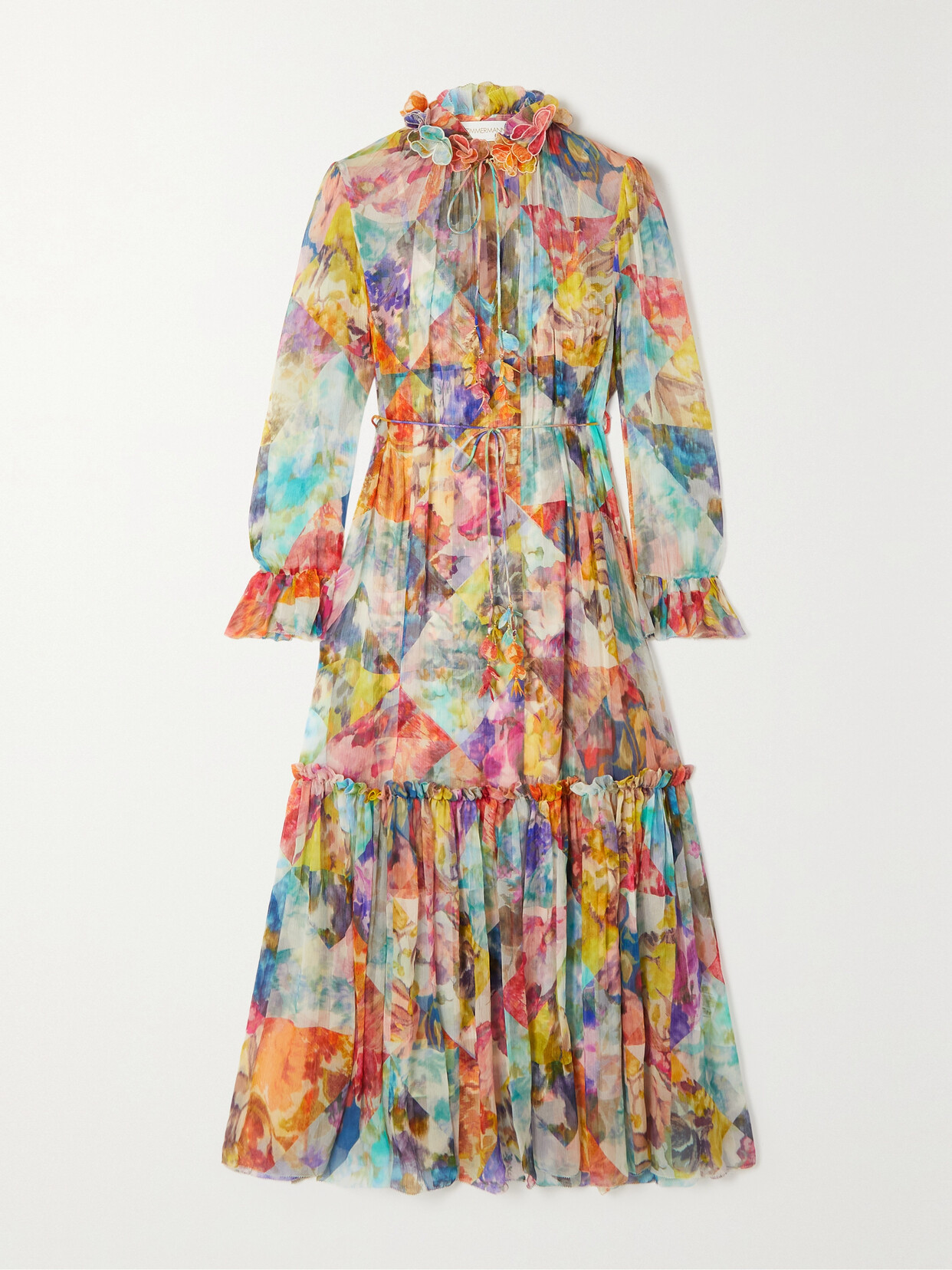 Zimmermann High Tide Printed Silk-crepon Midi Dress