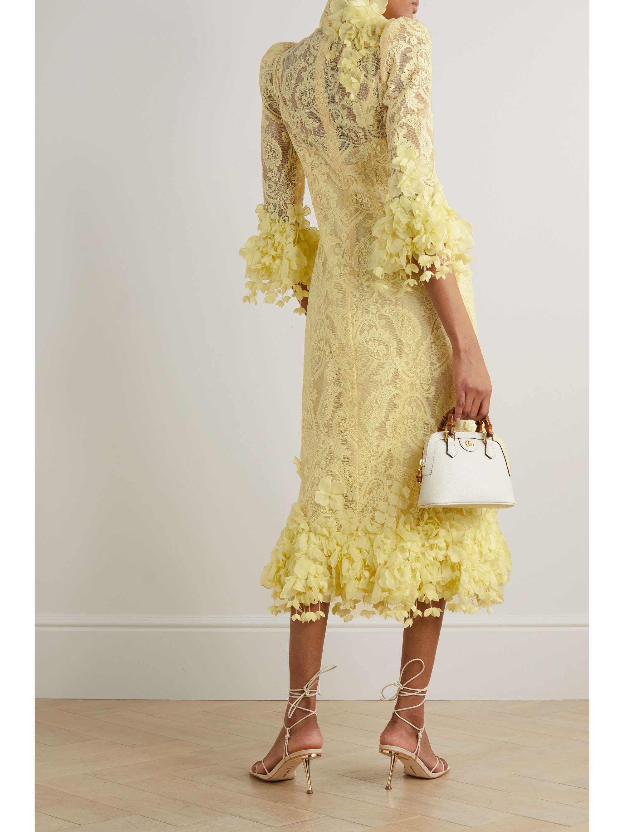 ZIMMERMANN High Tide appliquéd cotton-blend lace midi dress