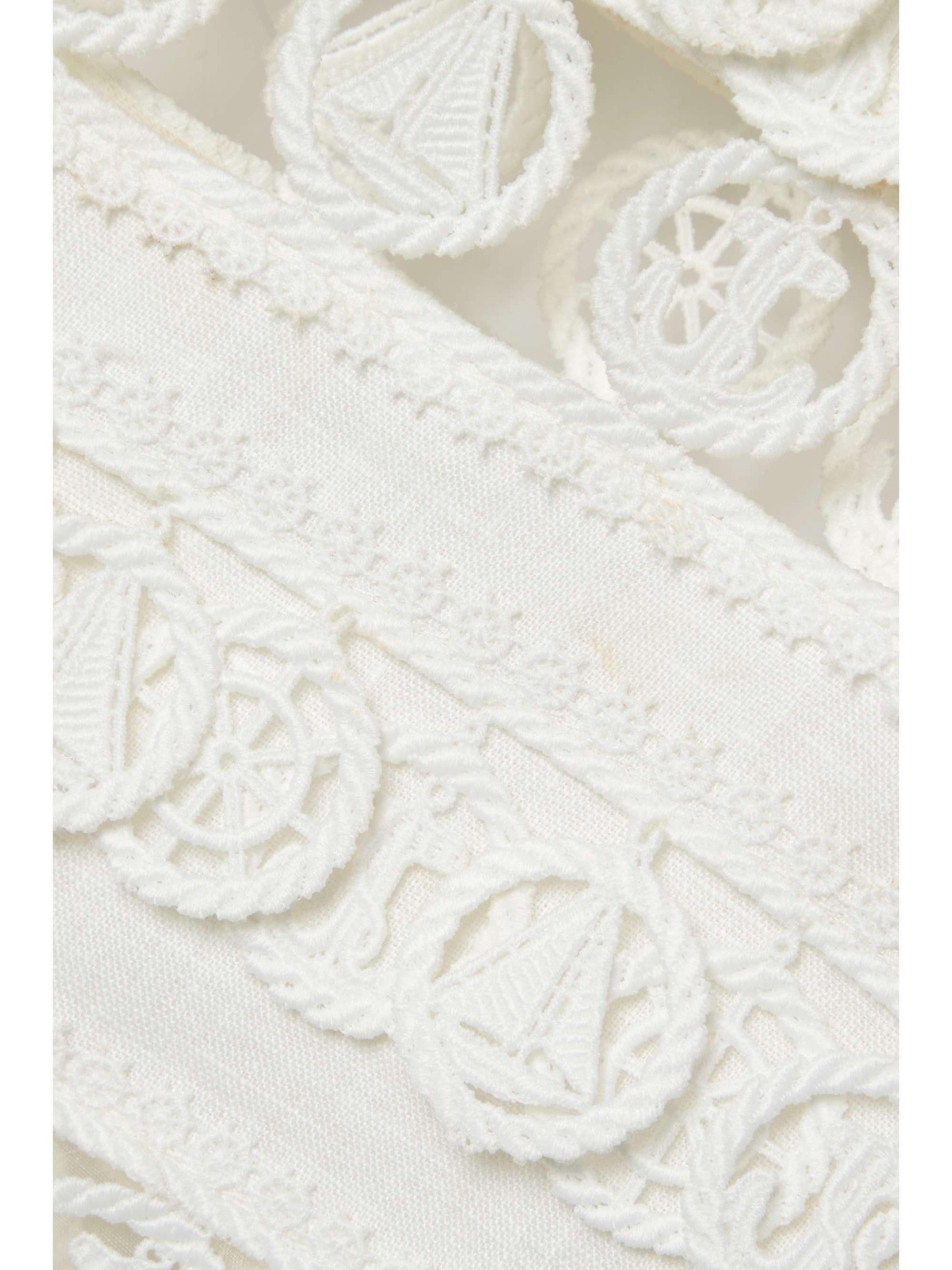 ZIMMERMANN High Tide cropped crochet and linen top