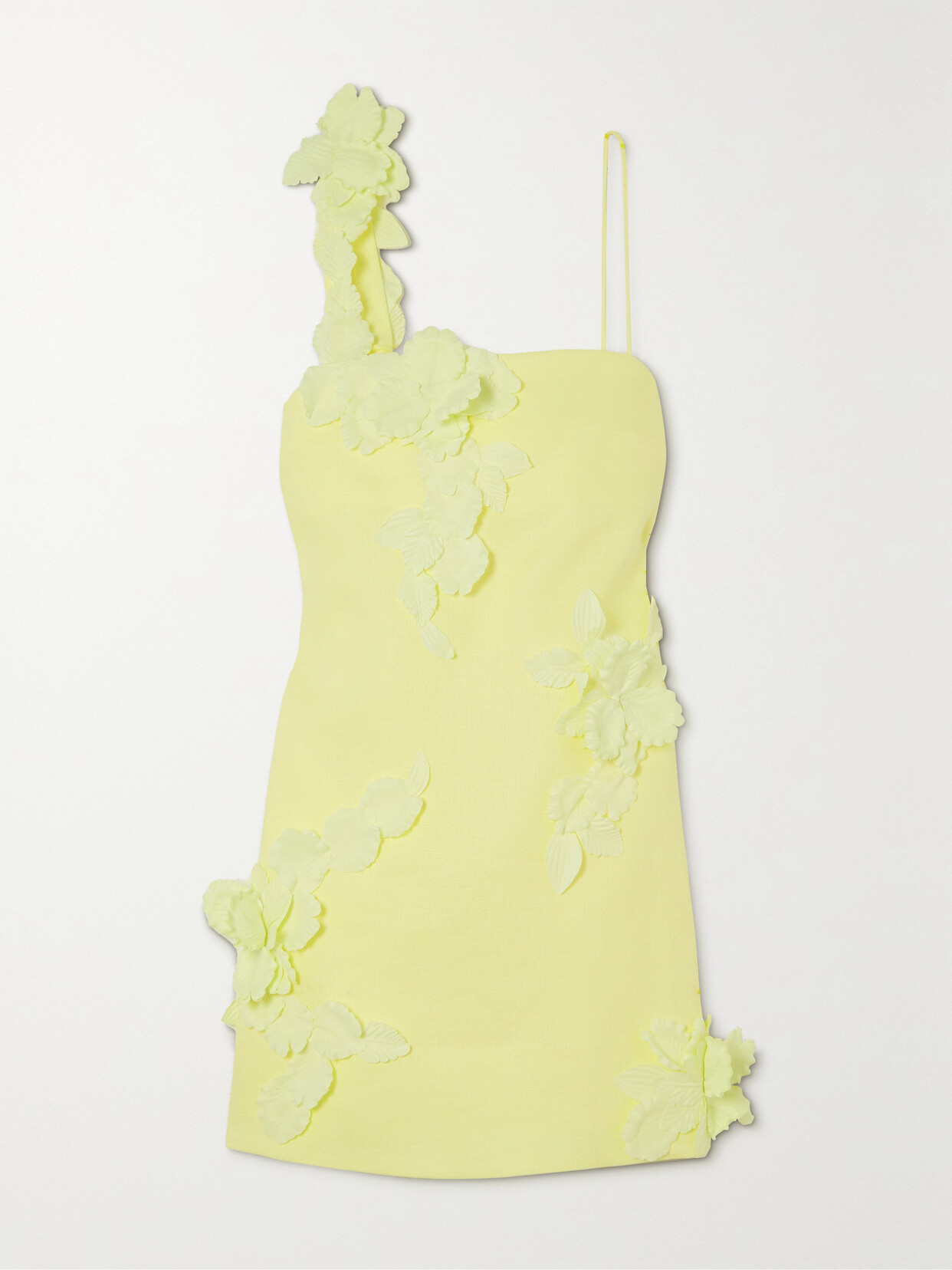 Zimmermann - High Tide Embellished Linen Mini Dress - Yellow