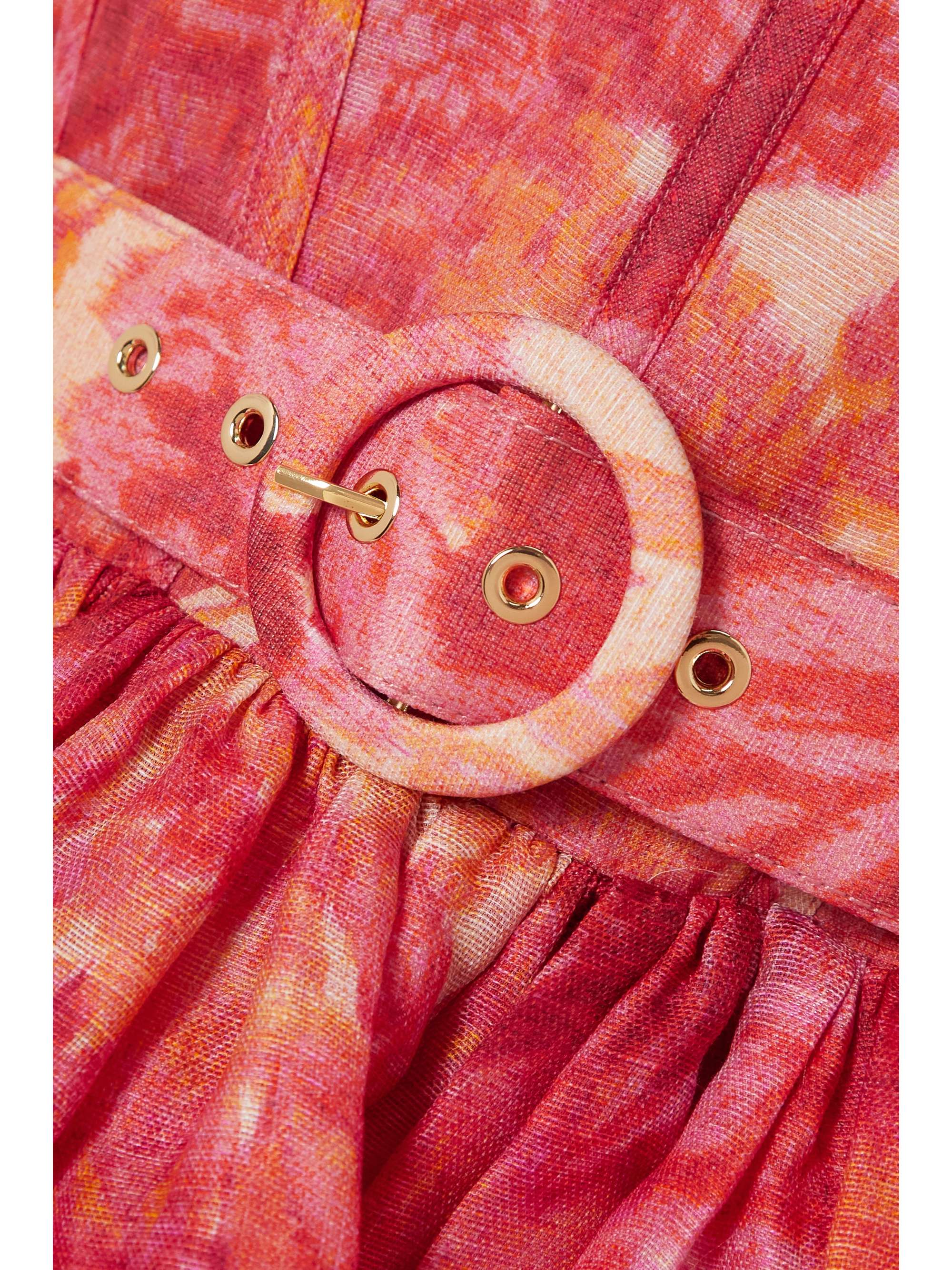 ZIMMERMANN High Tide floralprint linen and silkblend mini dress NET