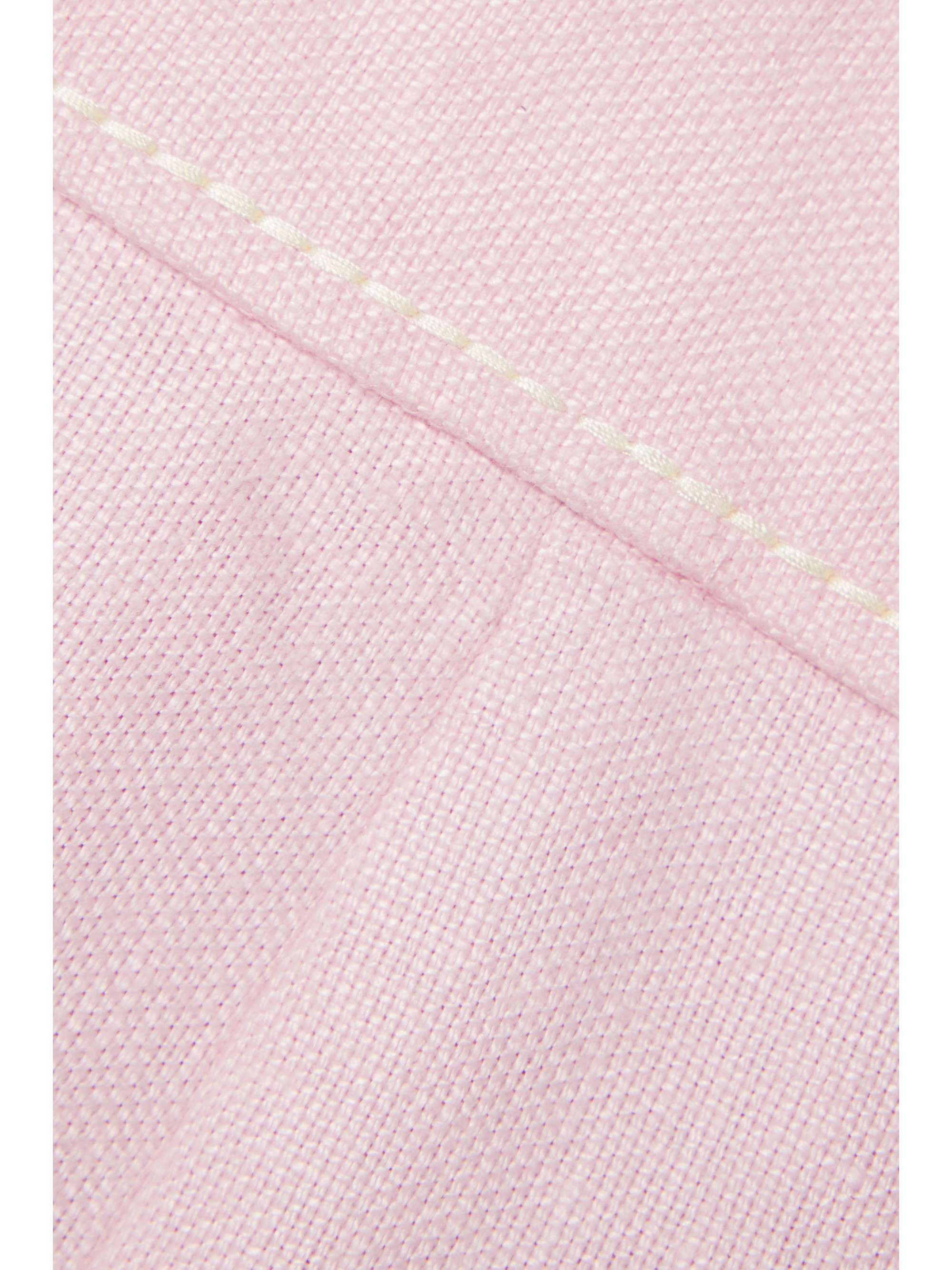 ZIMMERMANN High Tide button-embellished pleated linen shorts