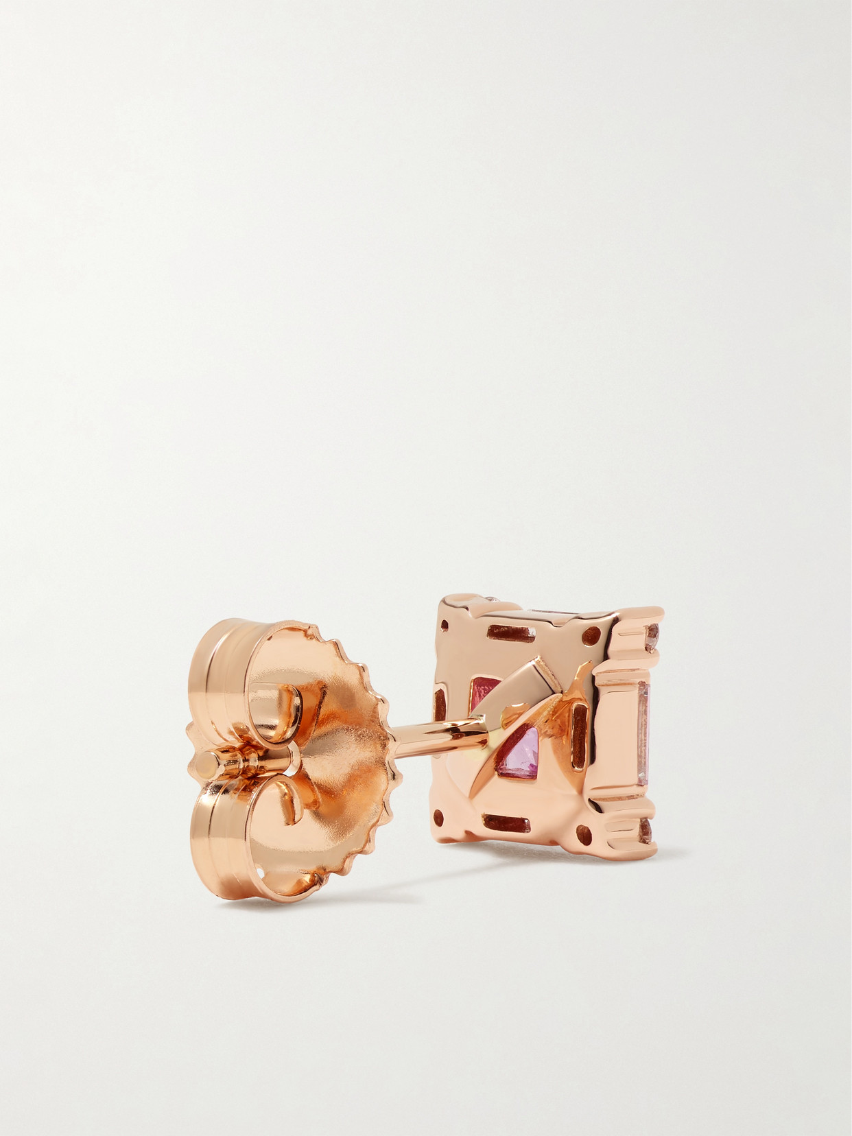 Shop Suzanne Kalan 18-karat Rose Gold, Sapphire And Diamond Earrings