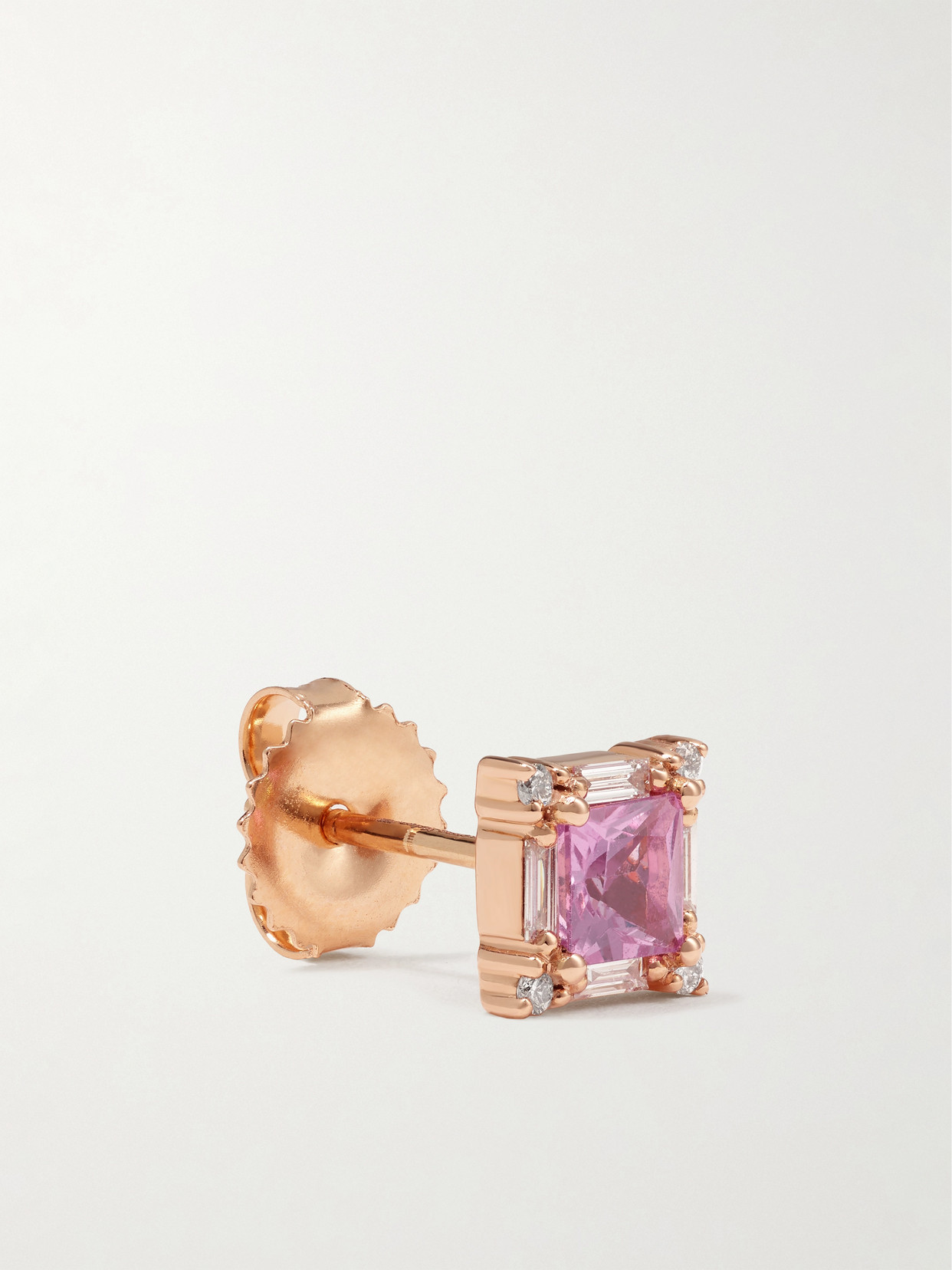 Shop Suzanne Kalan 18-karat Rose Gold, Sapphire And Diamond Earrings