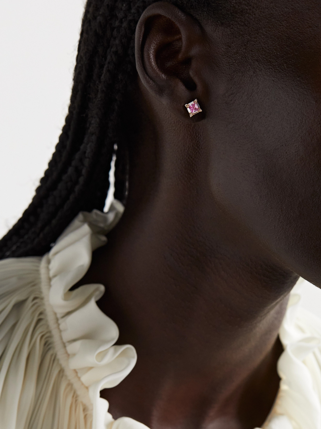 Suzanne Kalan 18-karat Rose Gold, Sapphire And Diamond Earrings In Gold