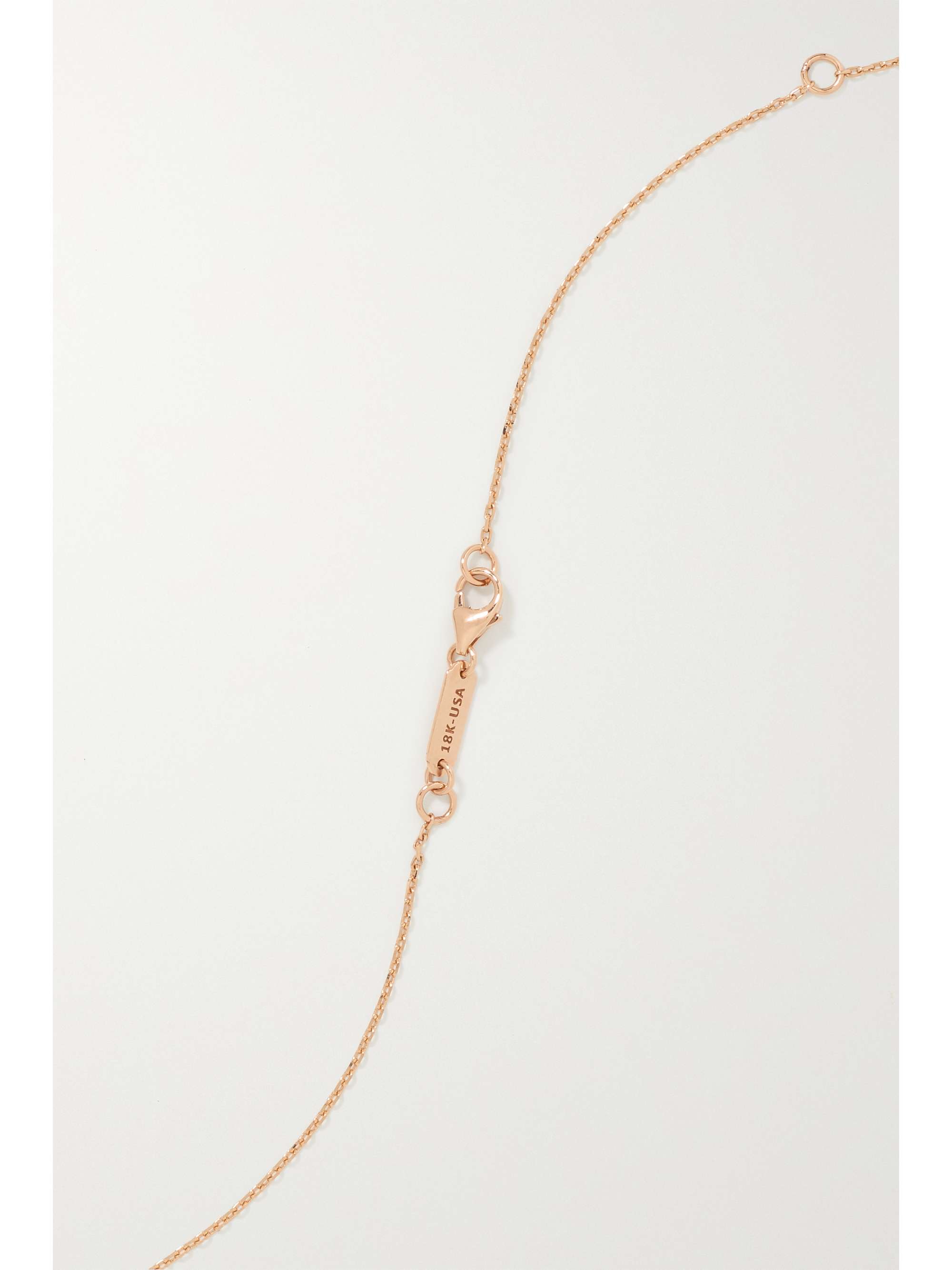 SUZANNE KALAN 18-karat rose gold, sapphire and diamond necklace