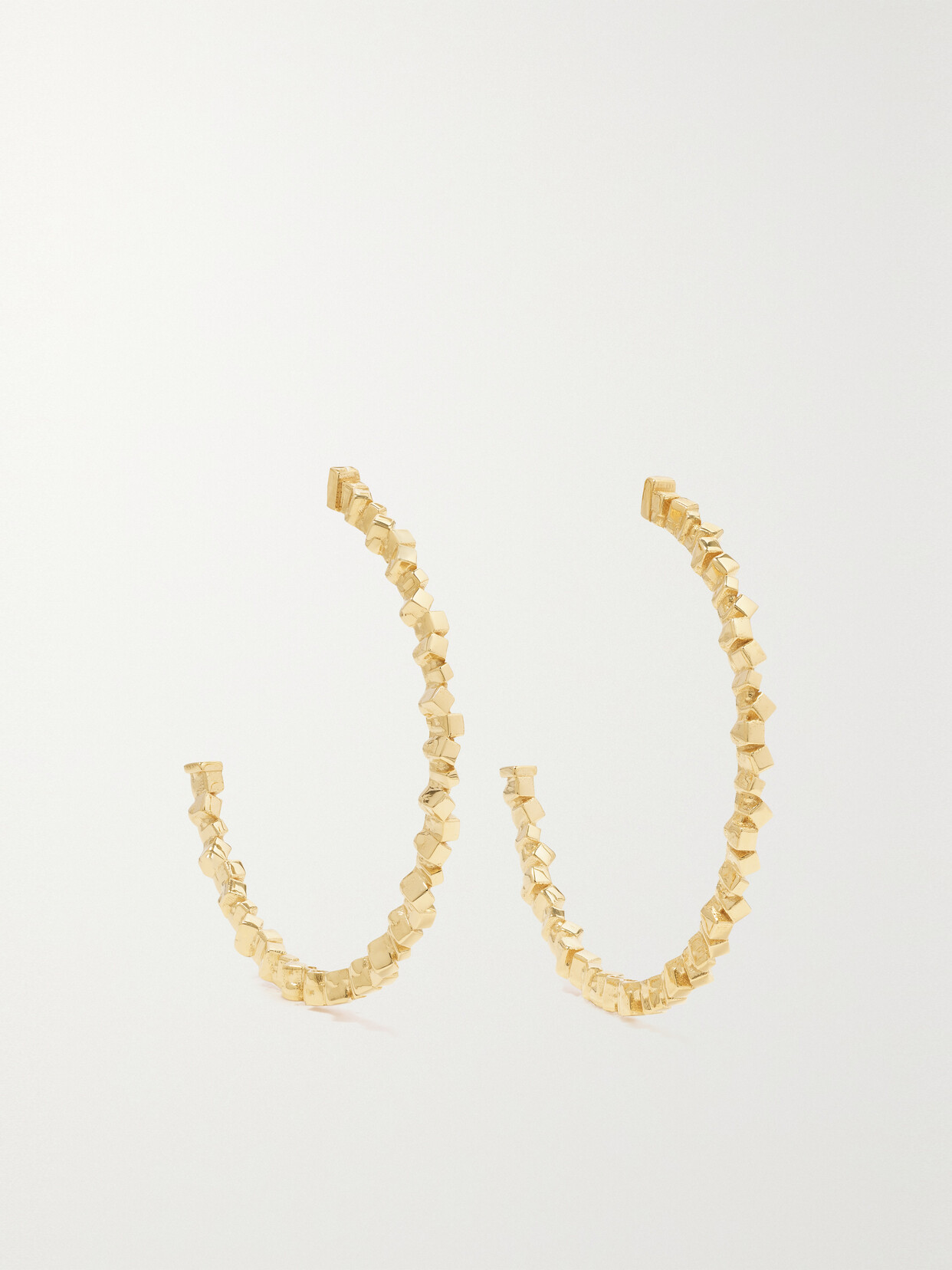 Suzanne Kalan 18-karat  Diamond Hoop Earrings