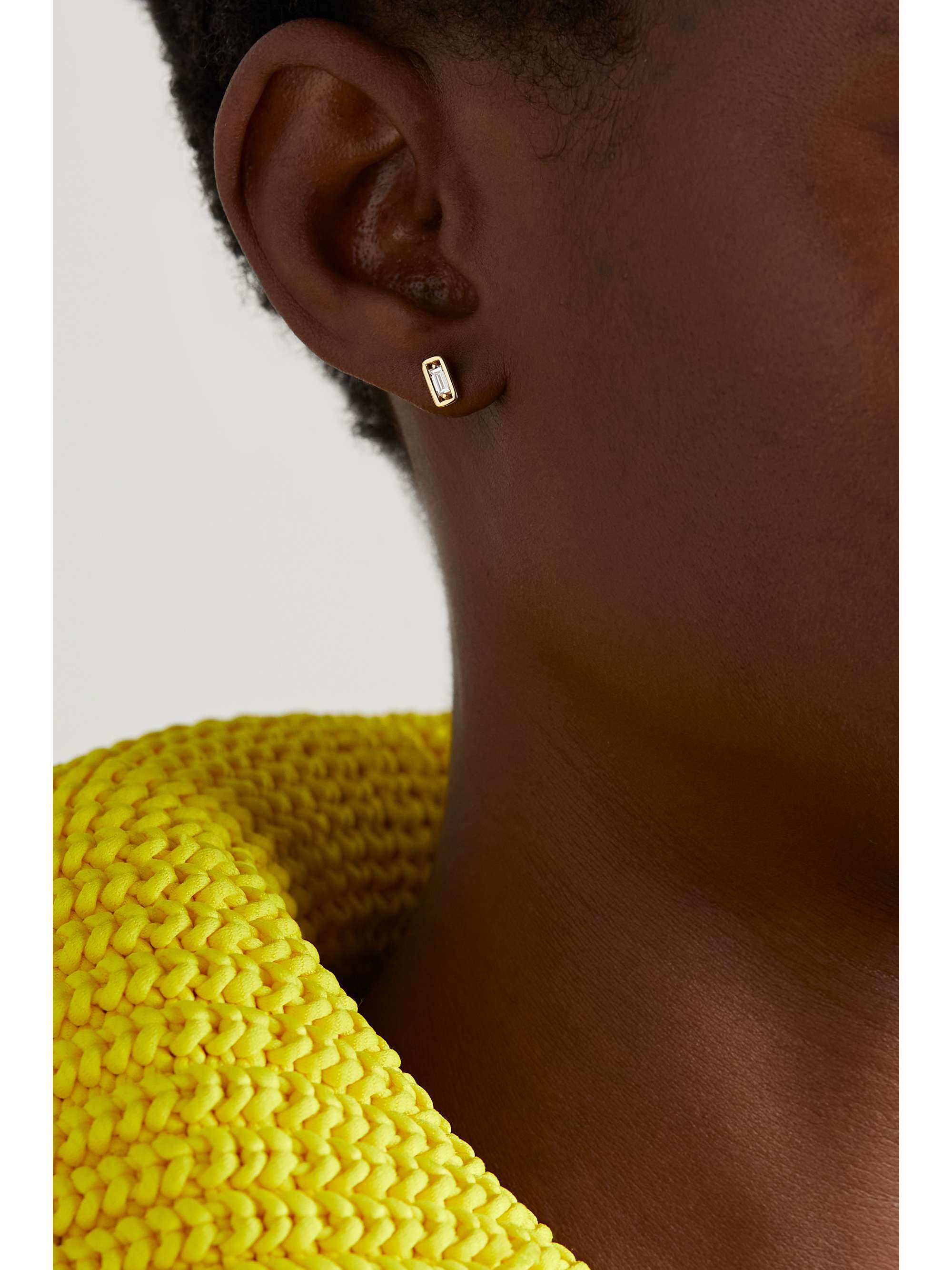 SUZANNE KALAN 18-karat gold diamond earrings