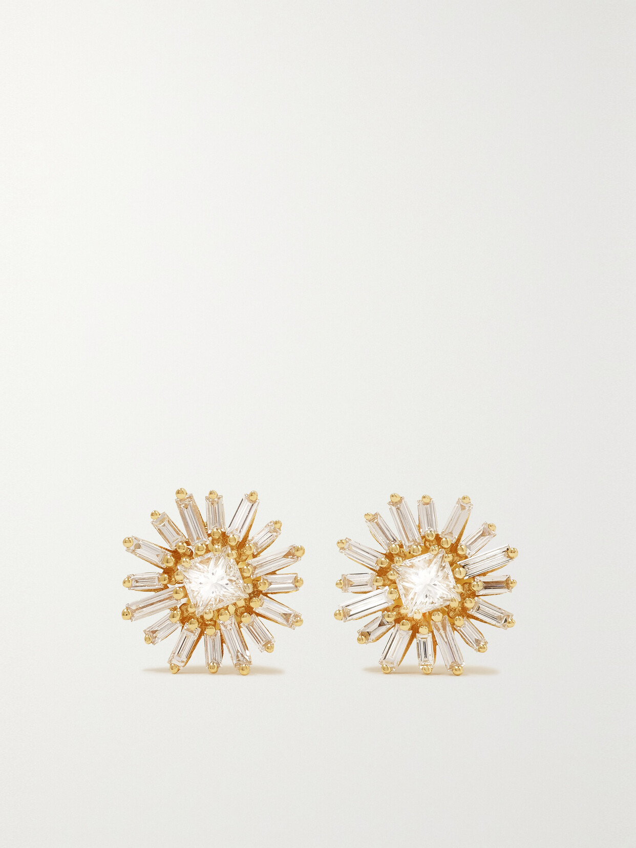 Suzanne Kalan Fireworks 18-karat Gold Diamond Earrings