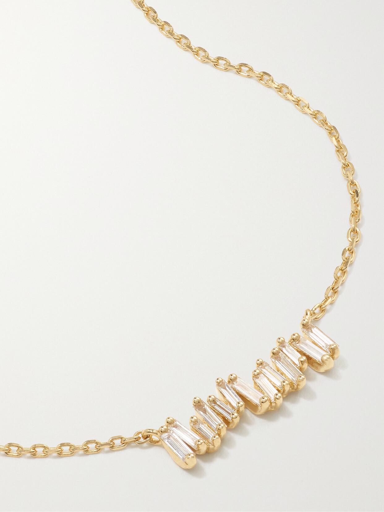 Suzanne Kalan 18-karat Gold Diamond Necklace