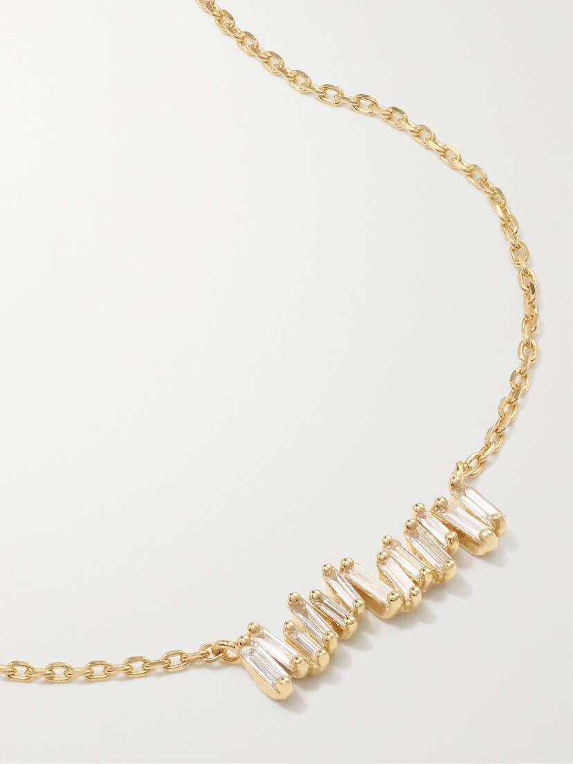 Suzanne Kalan 18-karat Gold Diamond Necklace