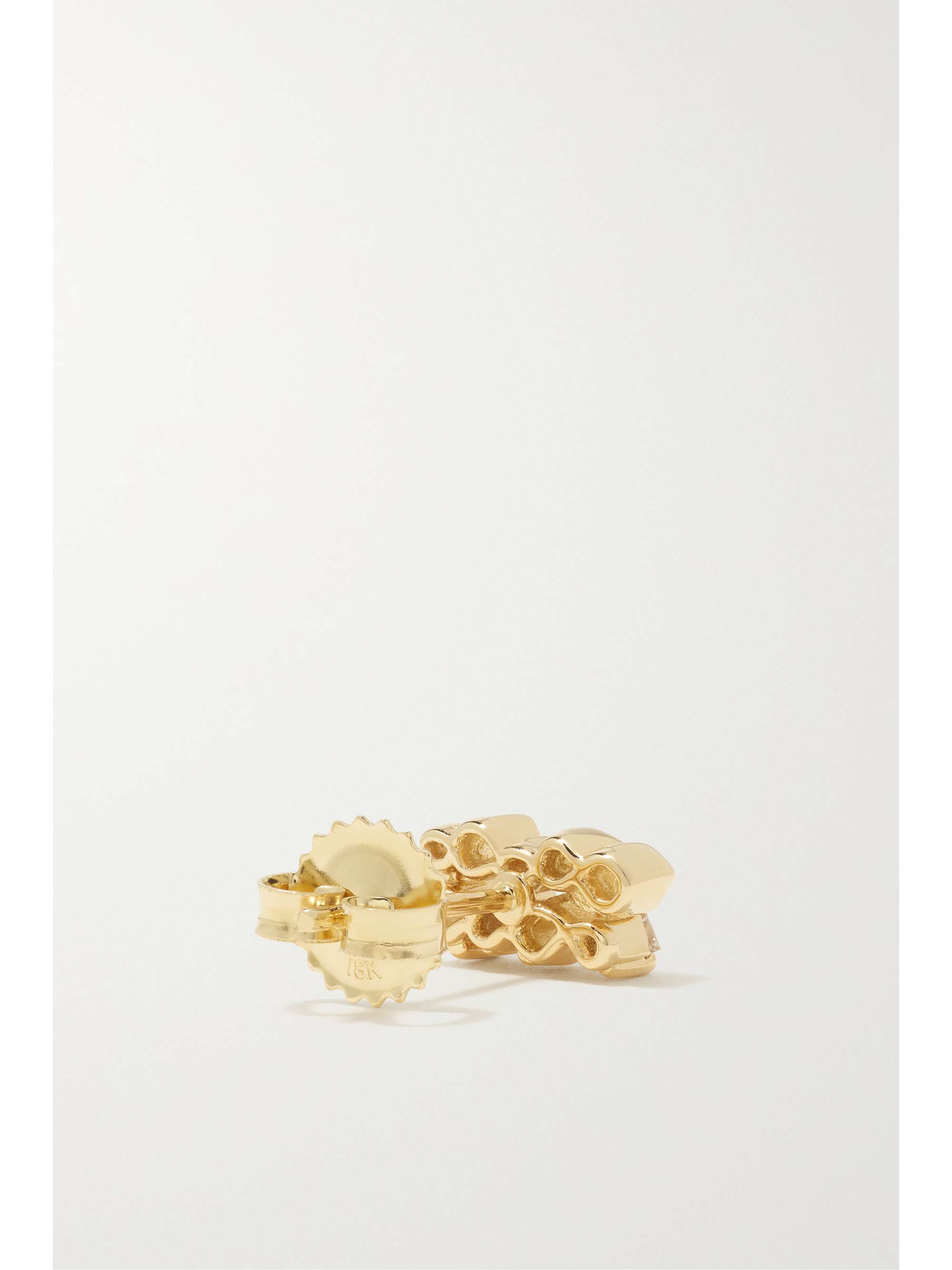SUZANNE KALAN 18-karat gold diamond earrings