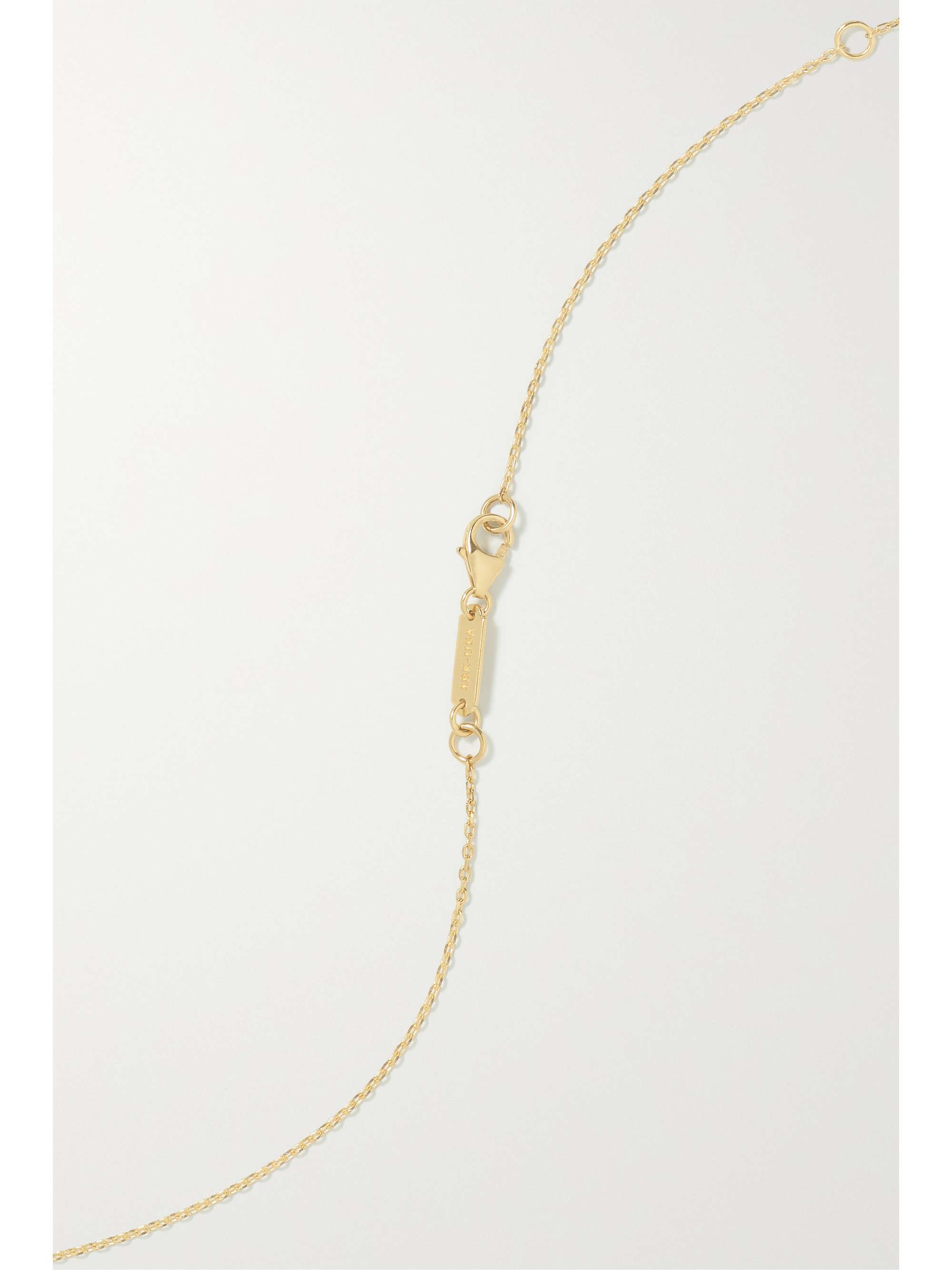 SUZANNE KALAN 18-karat gold, diamond and emerald necklace
