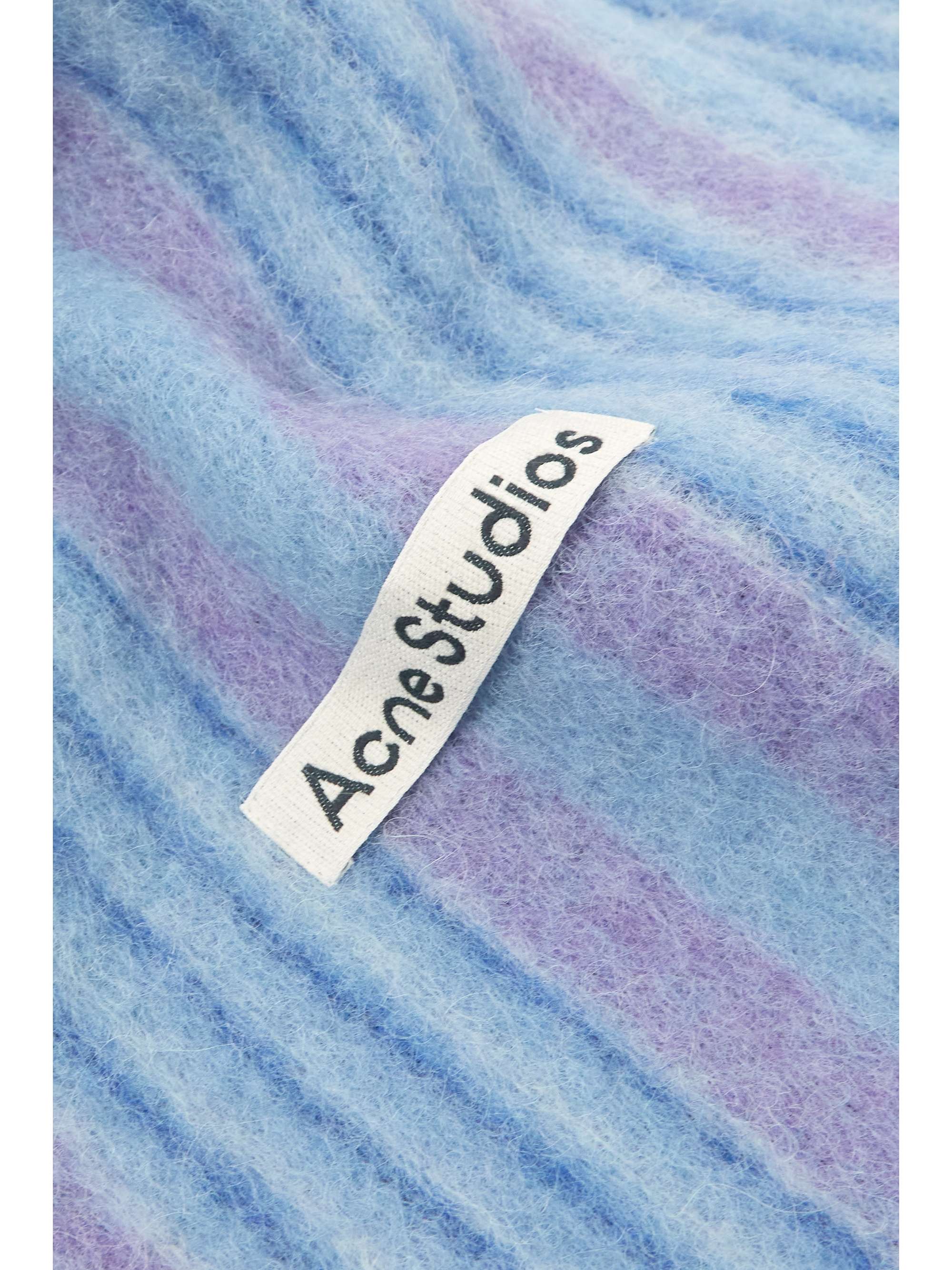ACNE STUDIOS Embellished striped felt scarf