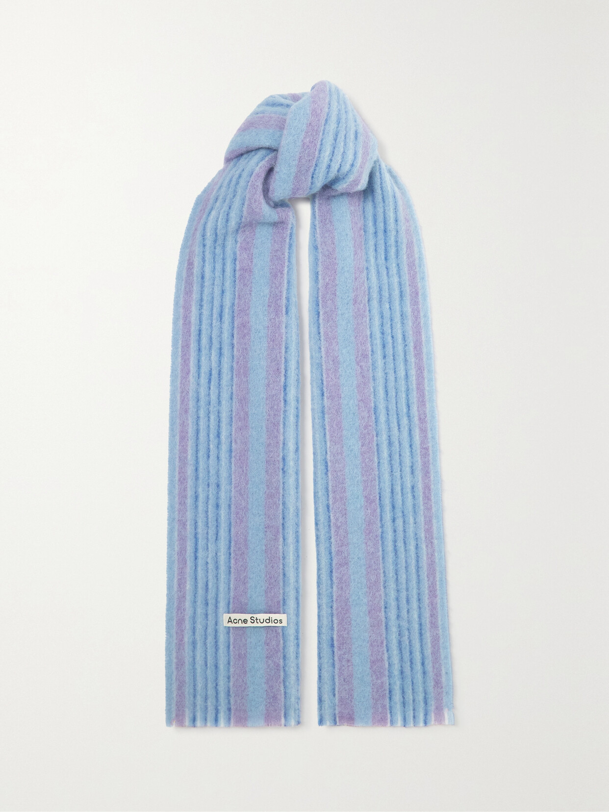 Acne Studios - Embellished Striped Felt Scarf - Blue