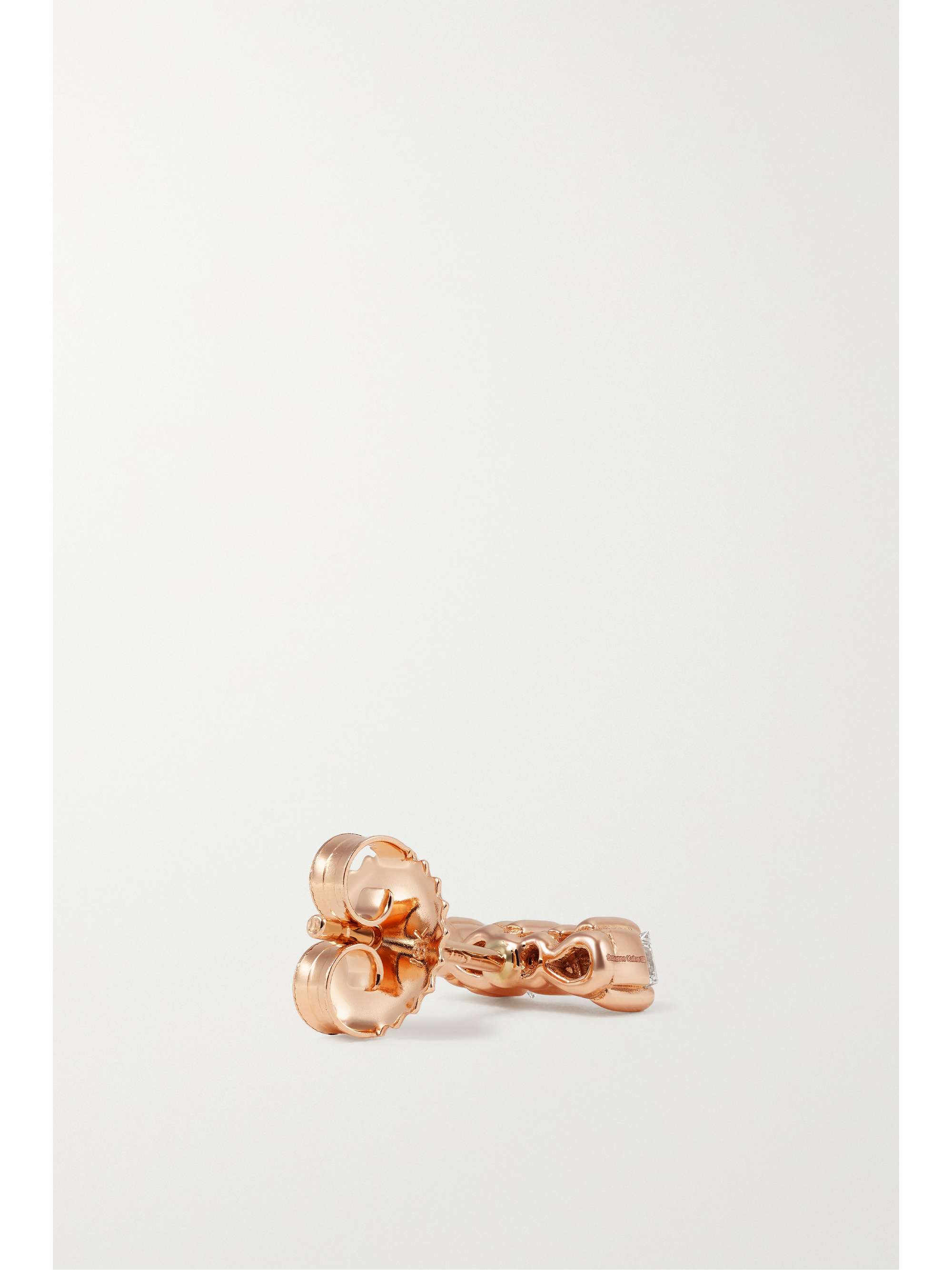 SUZANNE KALAN 18-karat rose gold diamond earrings