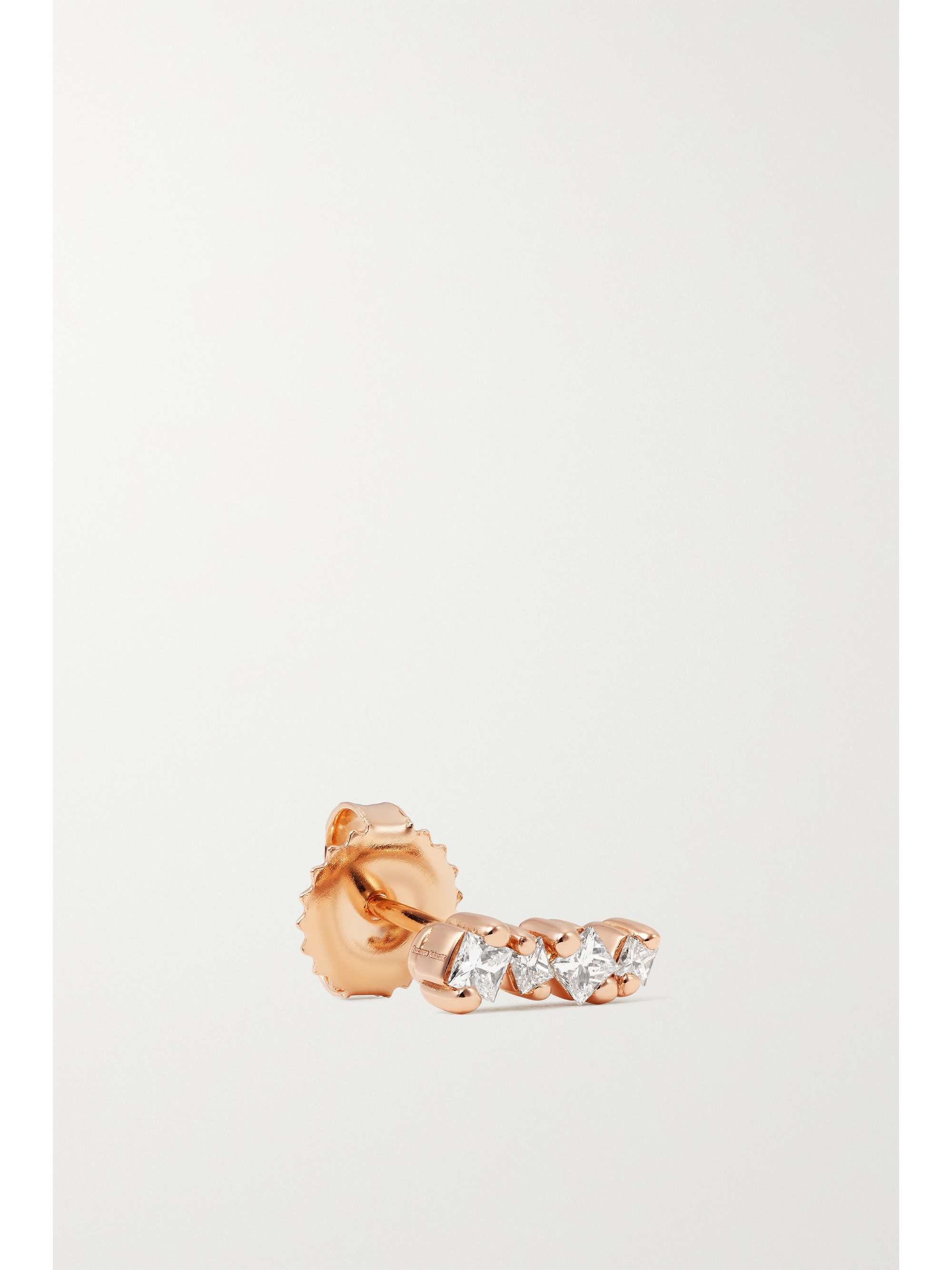 SUZANNE KALAN 18-karat rose gold diamond earrings