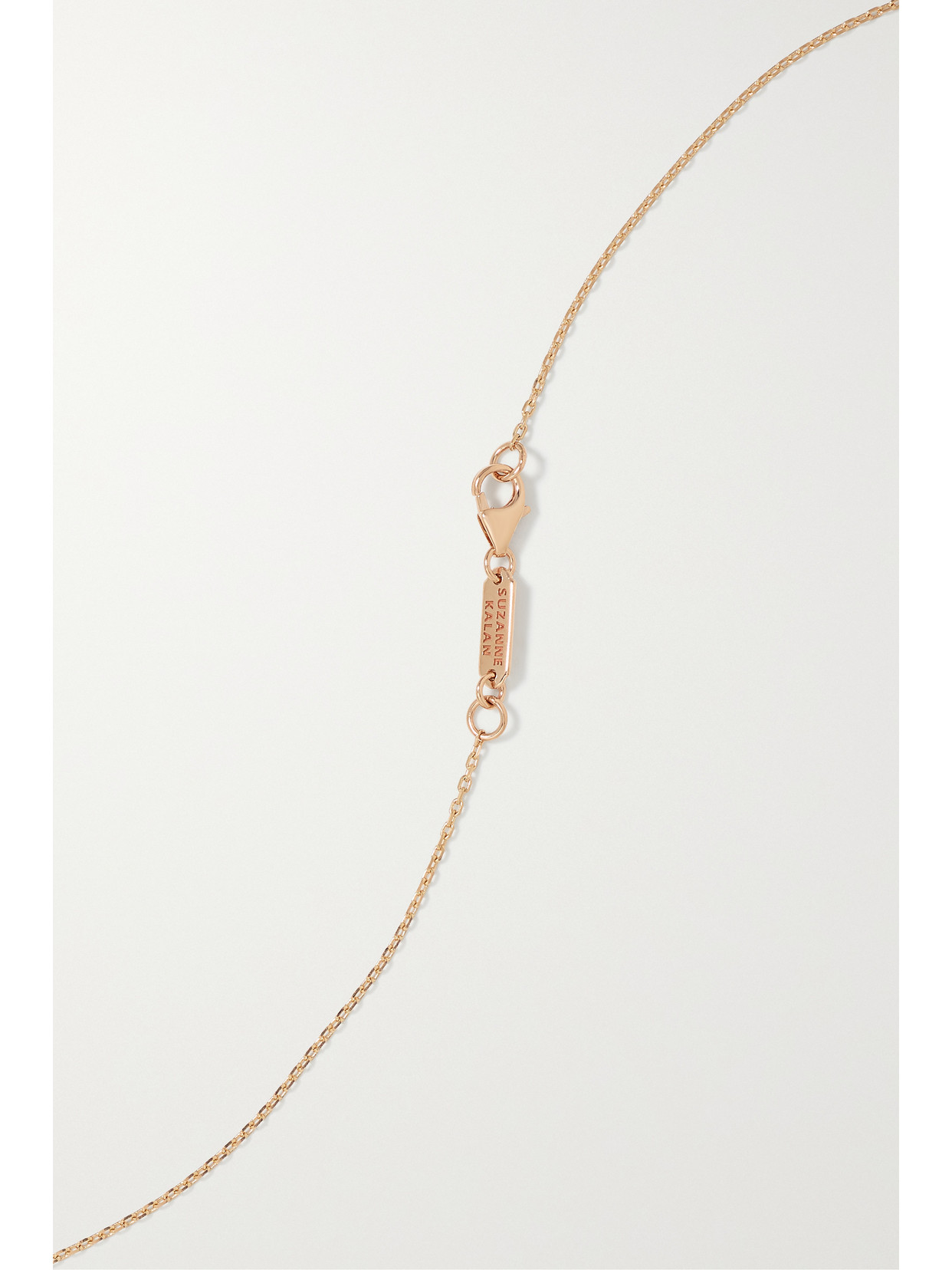 Suzanne Kalan Mini Butterfly 18-karat Rose Gold, Sapphire And Diamond Necklace In Rose Gold