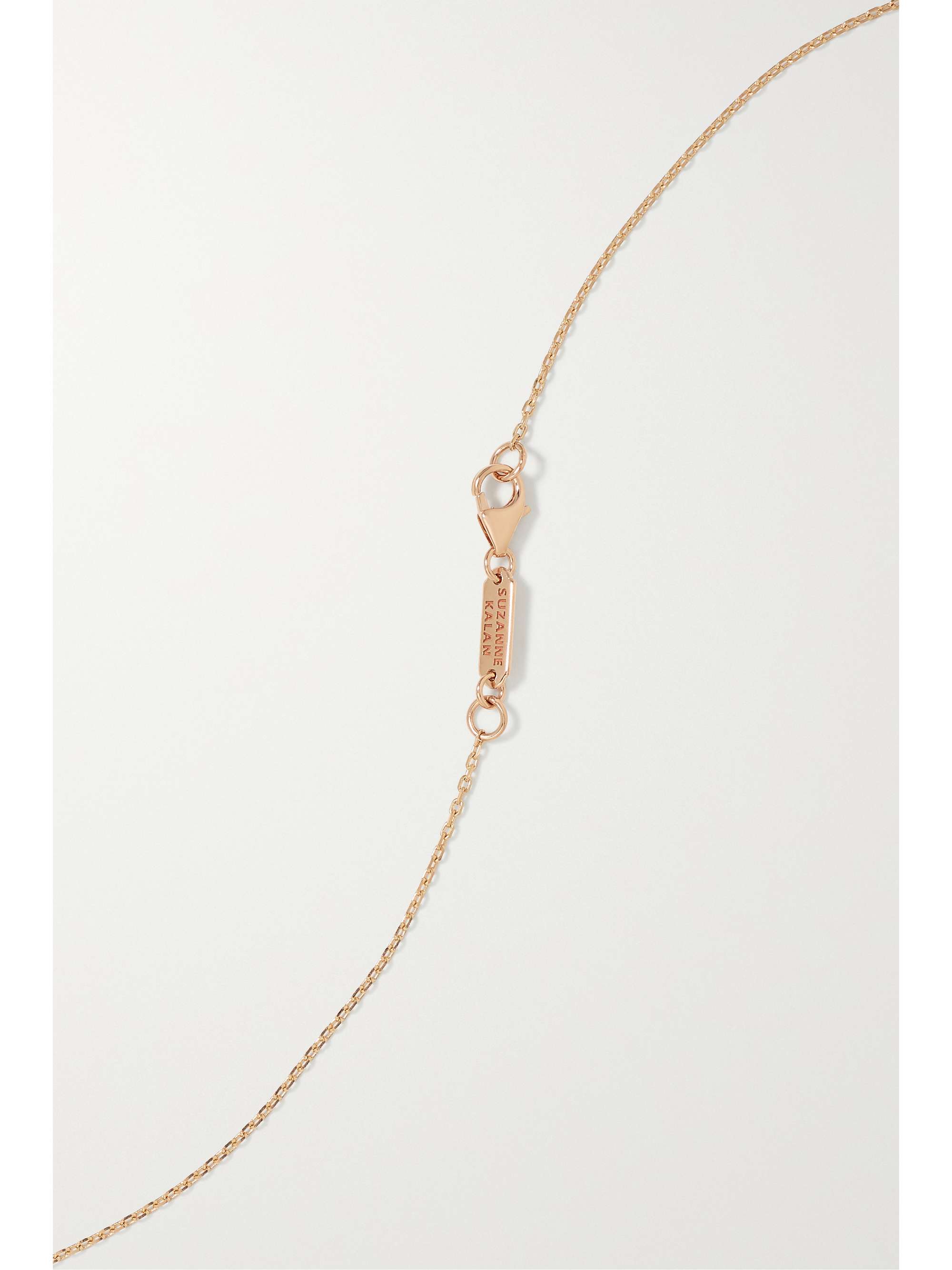 SUZANNE KALAN Mini Butterfly 18-karat rose gold, sapphire and diamond necklace