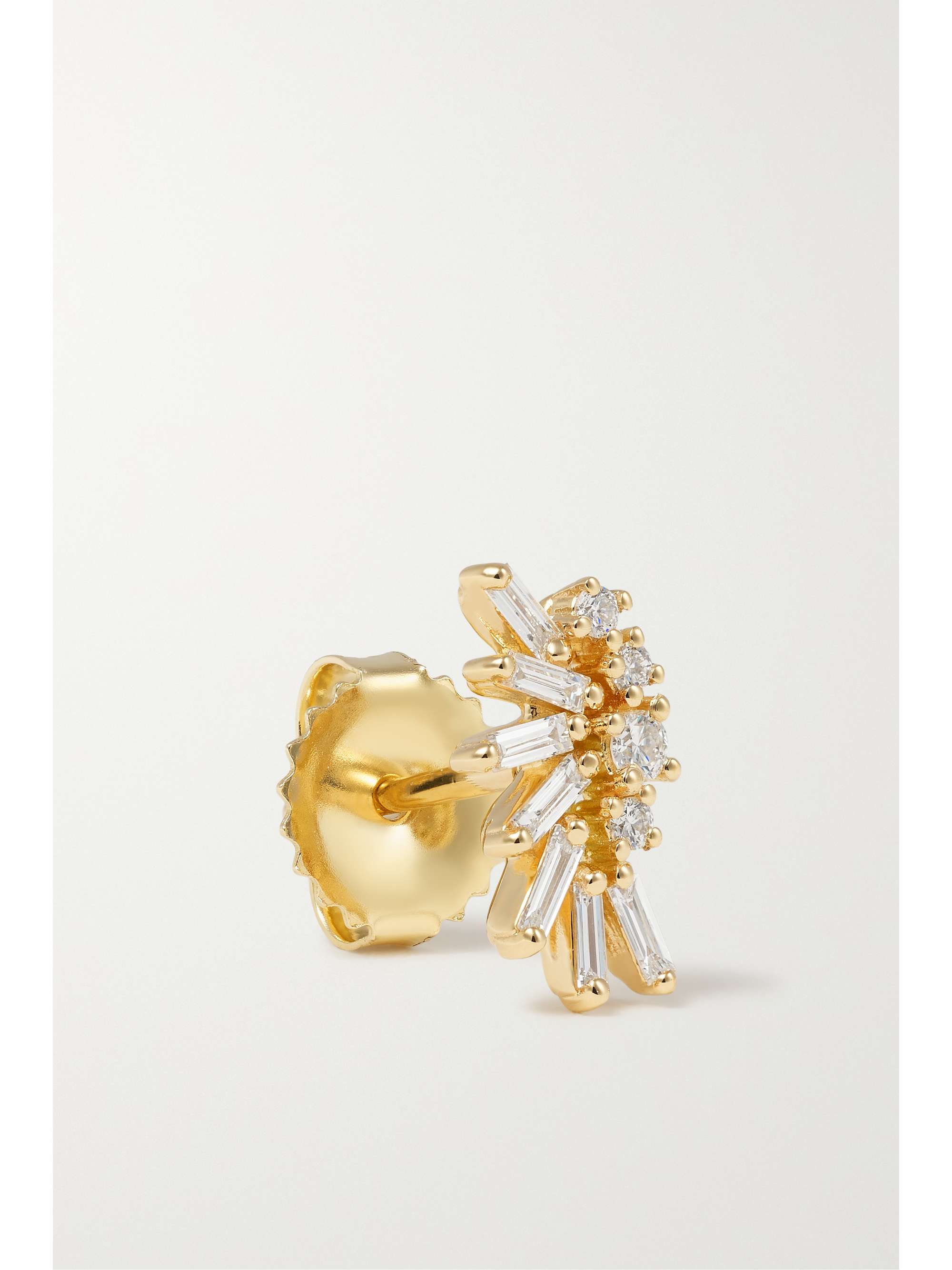 SUZANNE KALAN 18-karat gold diamond earrings